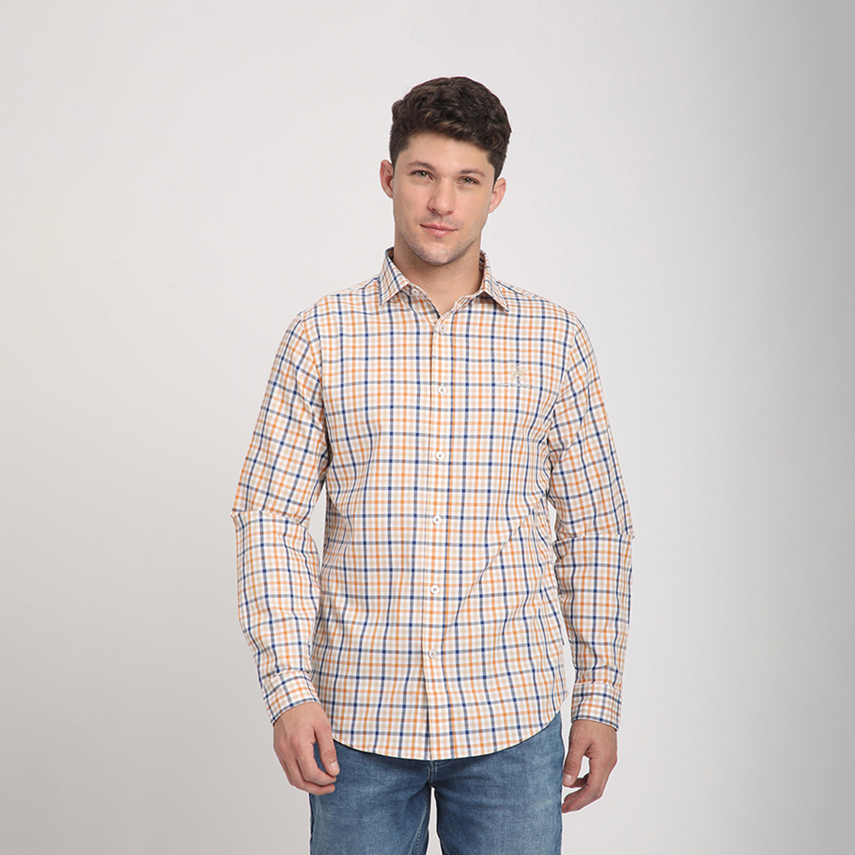 Beverly Hills Polo Club Regular Fit Checked Collared Long Sleeves Shirt-men-clothing-shirts-image-1