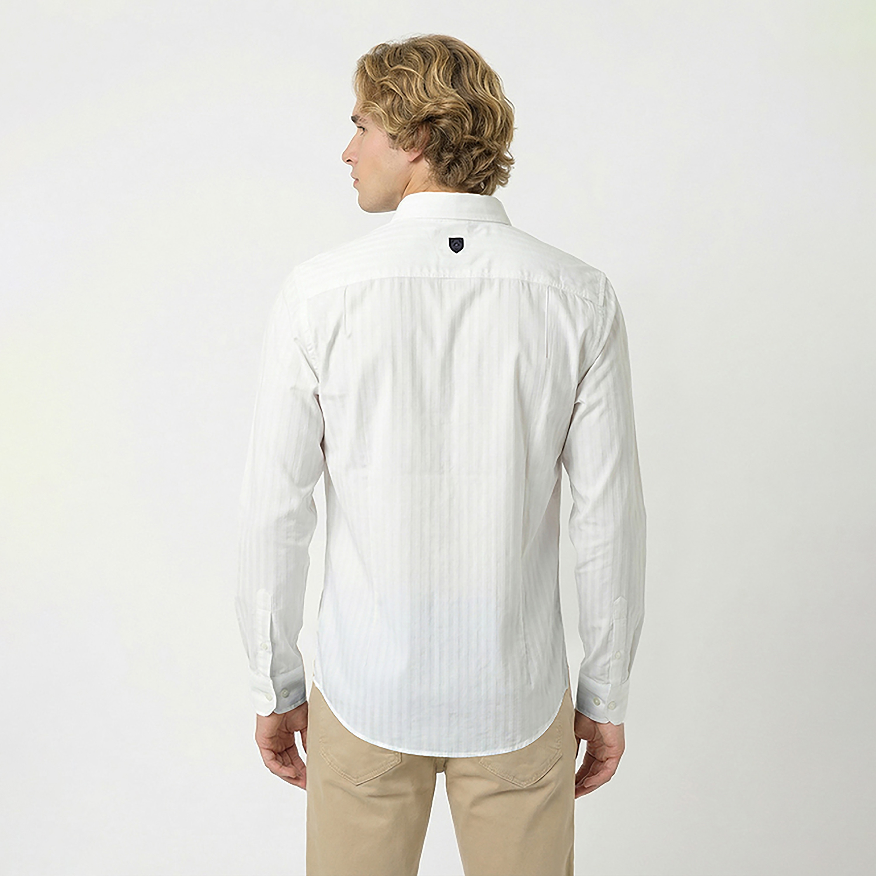 Beverly Hills Polo Club Regular Fit Striped Button Down Collar Long Sleeves Men's Shirt-men-clothing-shirts-image-4