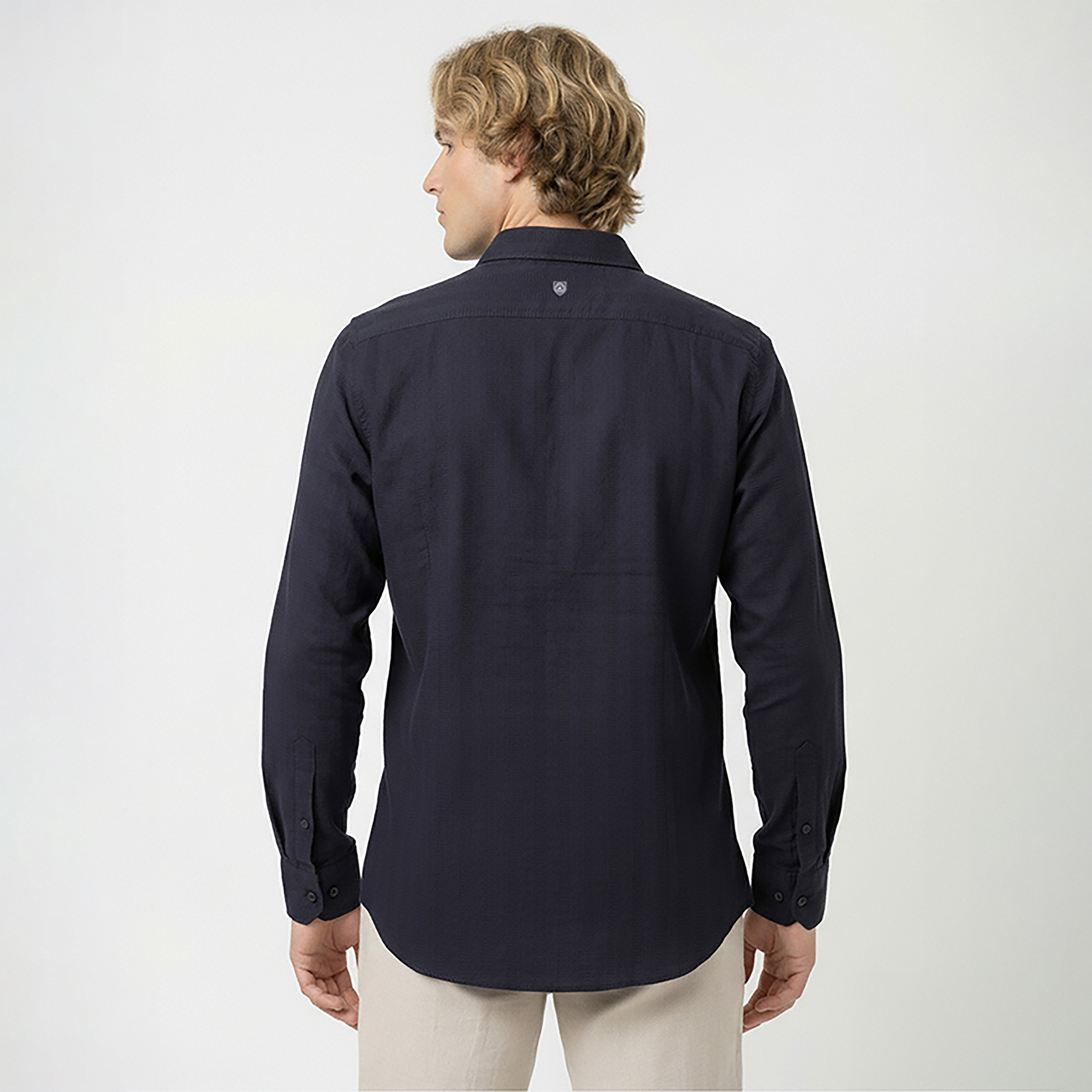 Beverly Hills Polo Club Regular Fit Striped Button Down Collar Long Sleeves Men's Shirt-men-clothing-shirts-image-4