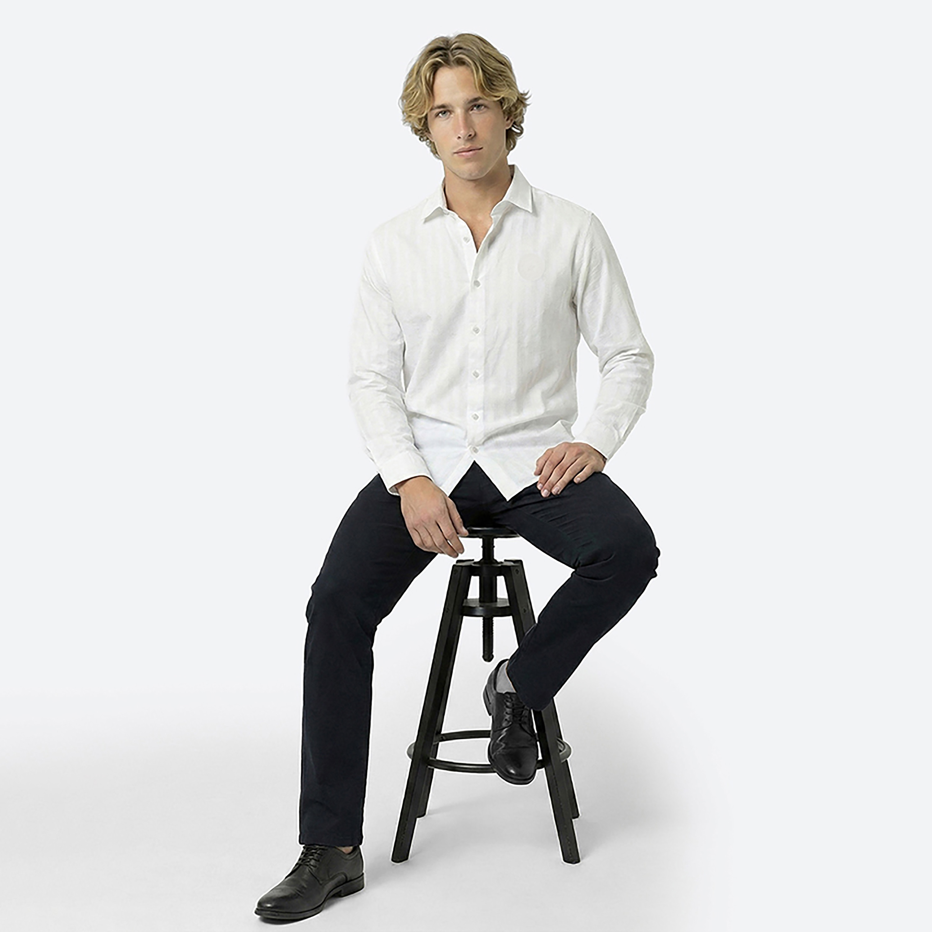 Beverly Hills Polo Club Regular Fit Striped Button Down Collar Long Sleeves Men's Shirt-men-clothing-shirts-image-6