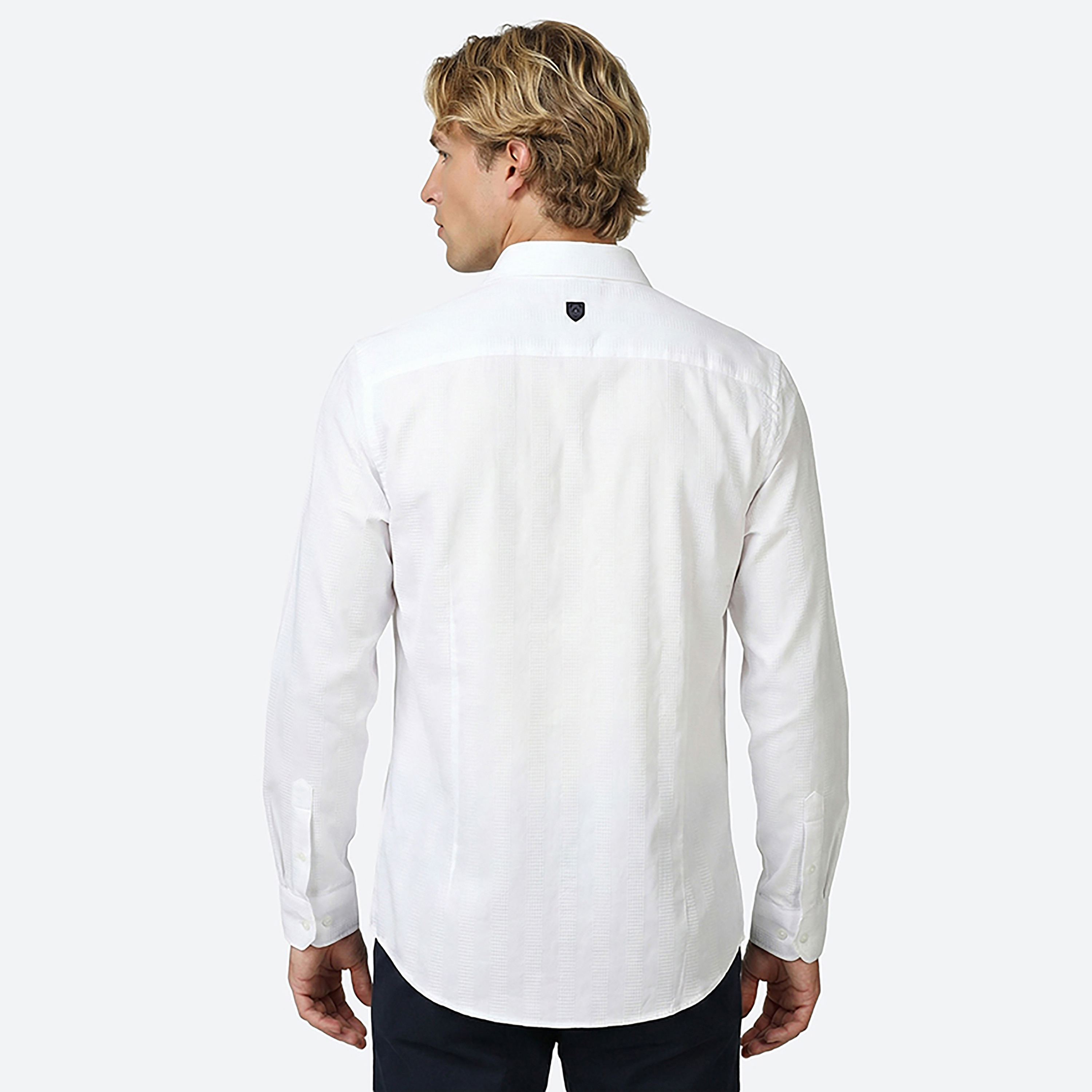 Beverly Hills Polo Club Regular Fit Striped Button Down Collar Long Sleeves Men's Shirt-men-clothing-shirts-image-8