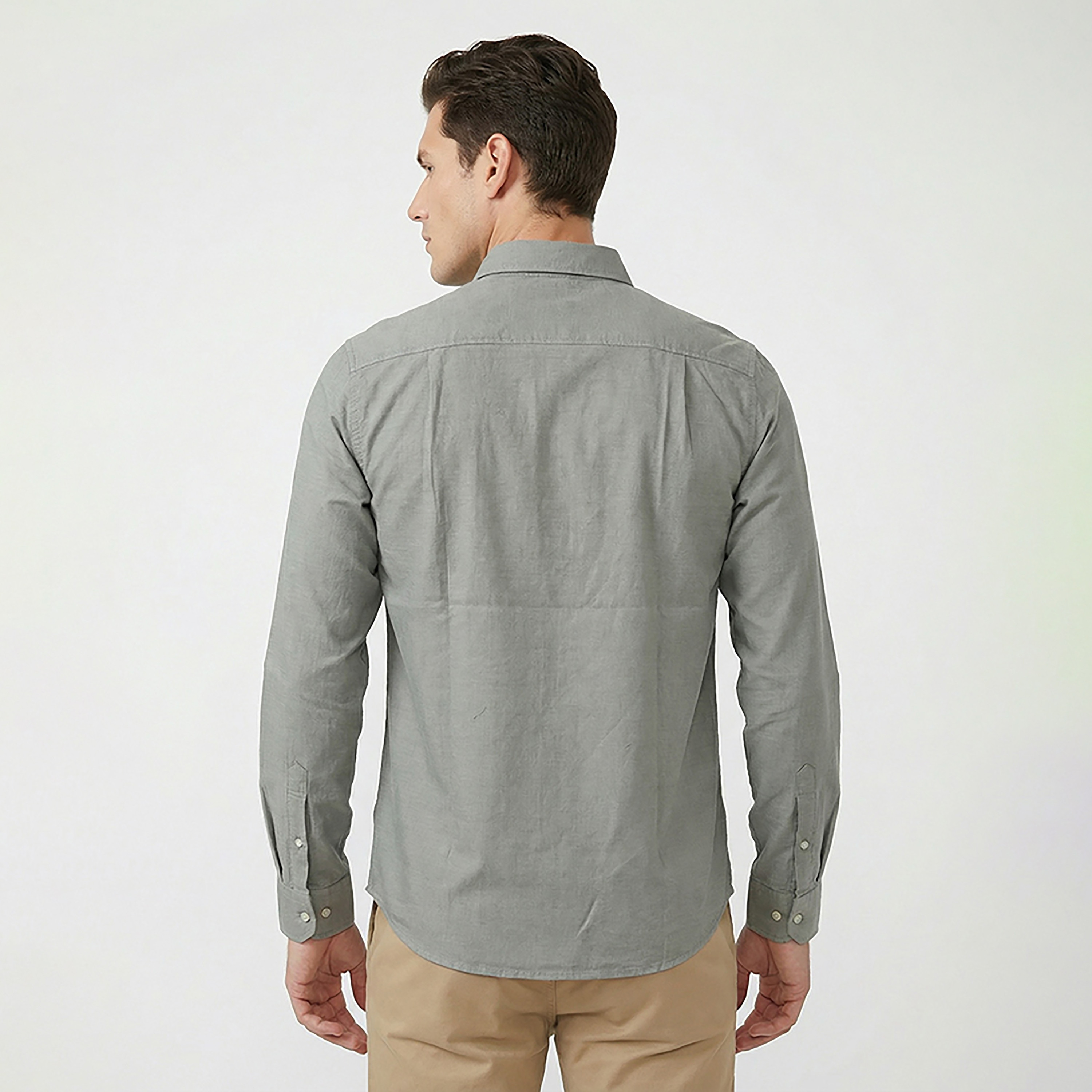قميص رجالي بقصّة عادية سادة وأزرار وأكمام طويلة من بيفرلي هيلز بولو كلوب-men-clothing-shirts-image-4