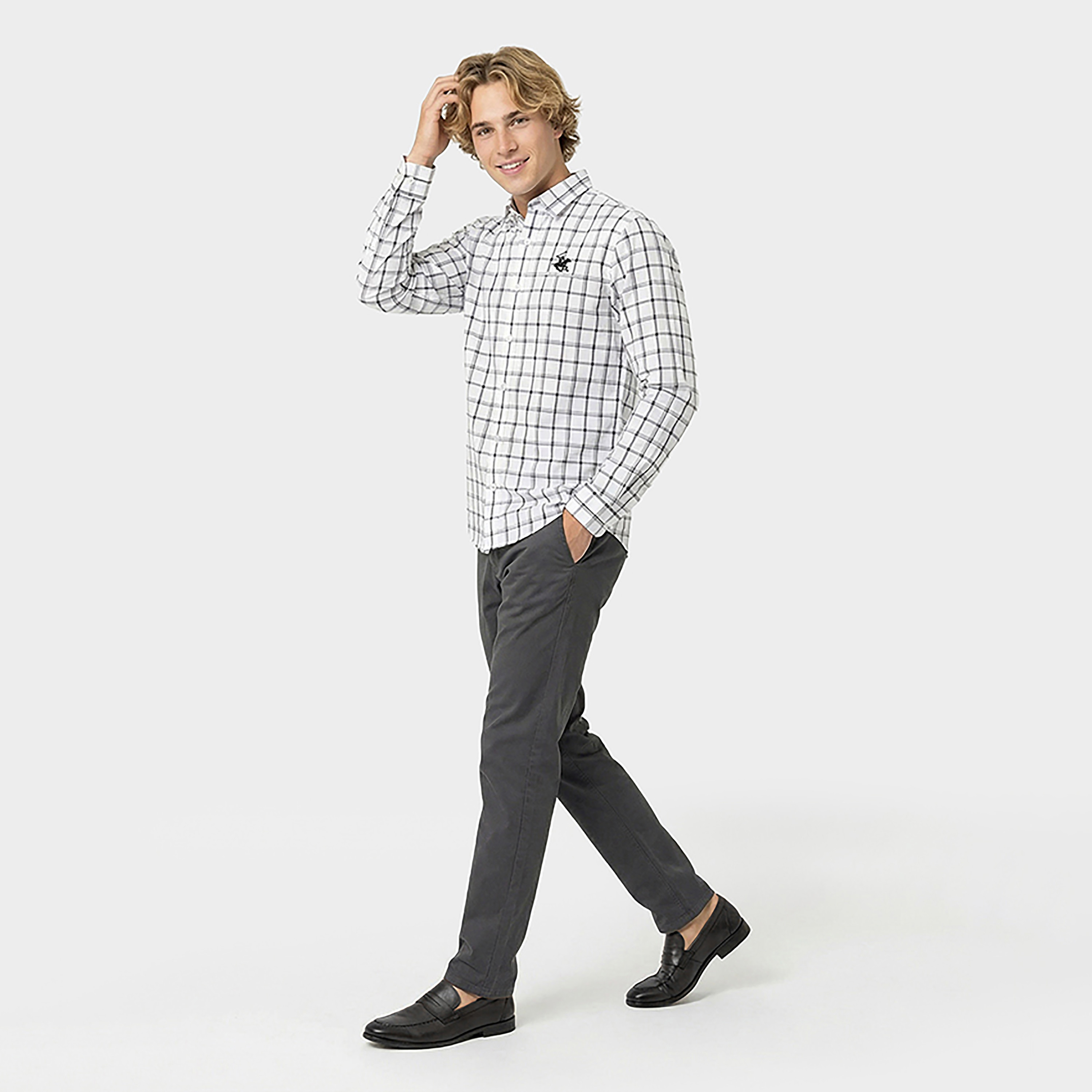 Beverly Hills Polo Club Regular Fit Checked Collared Long Sleeves Men's Shirt-men-clothing-shirts-image-7