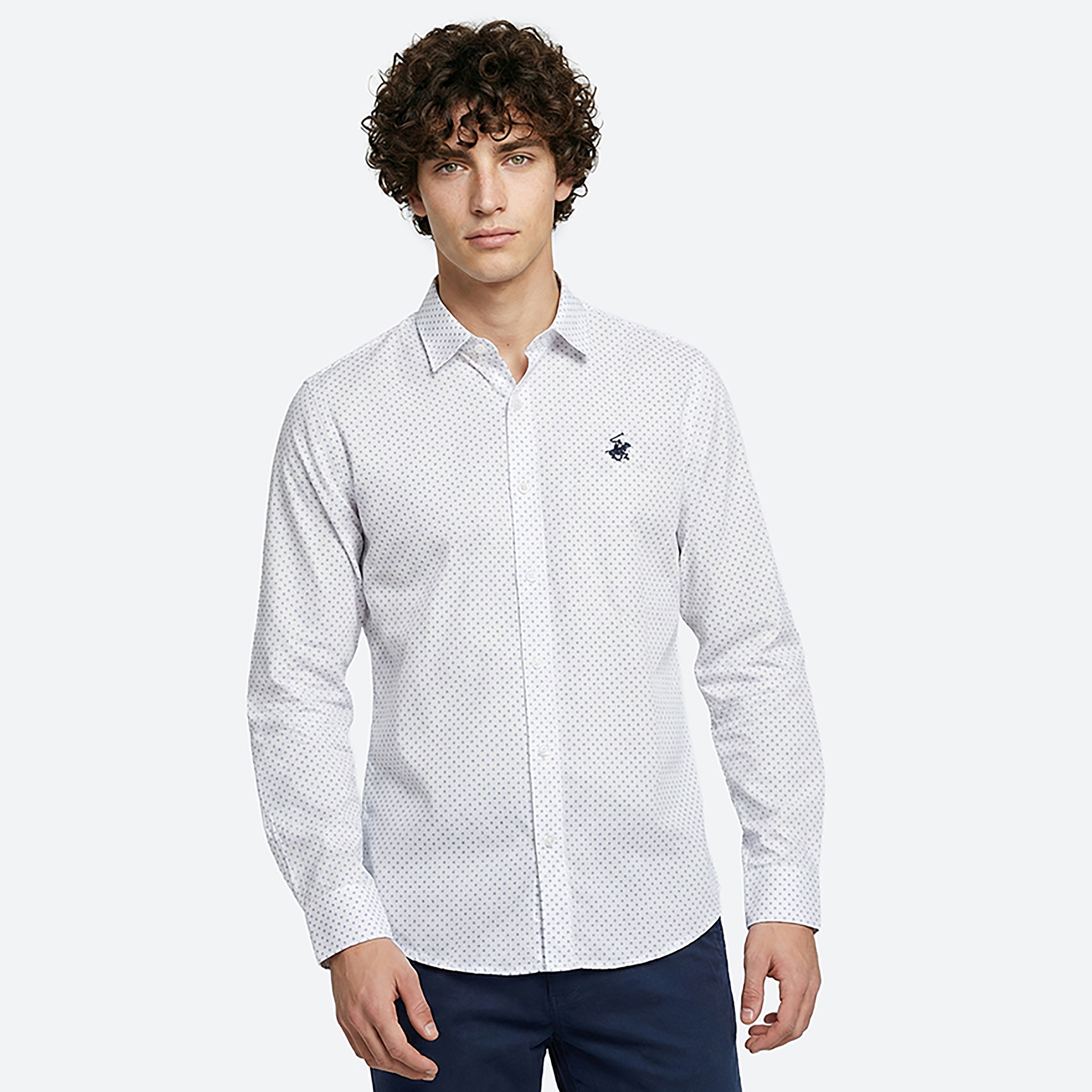 قميص رجالي بقصة عادية وأكمام طويلة وياقة مطبوعة من بيفرلي هيلز بولو كلوب-men-clothing-shirts-image-1