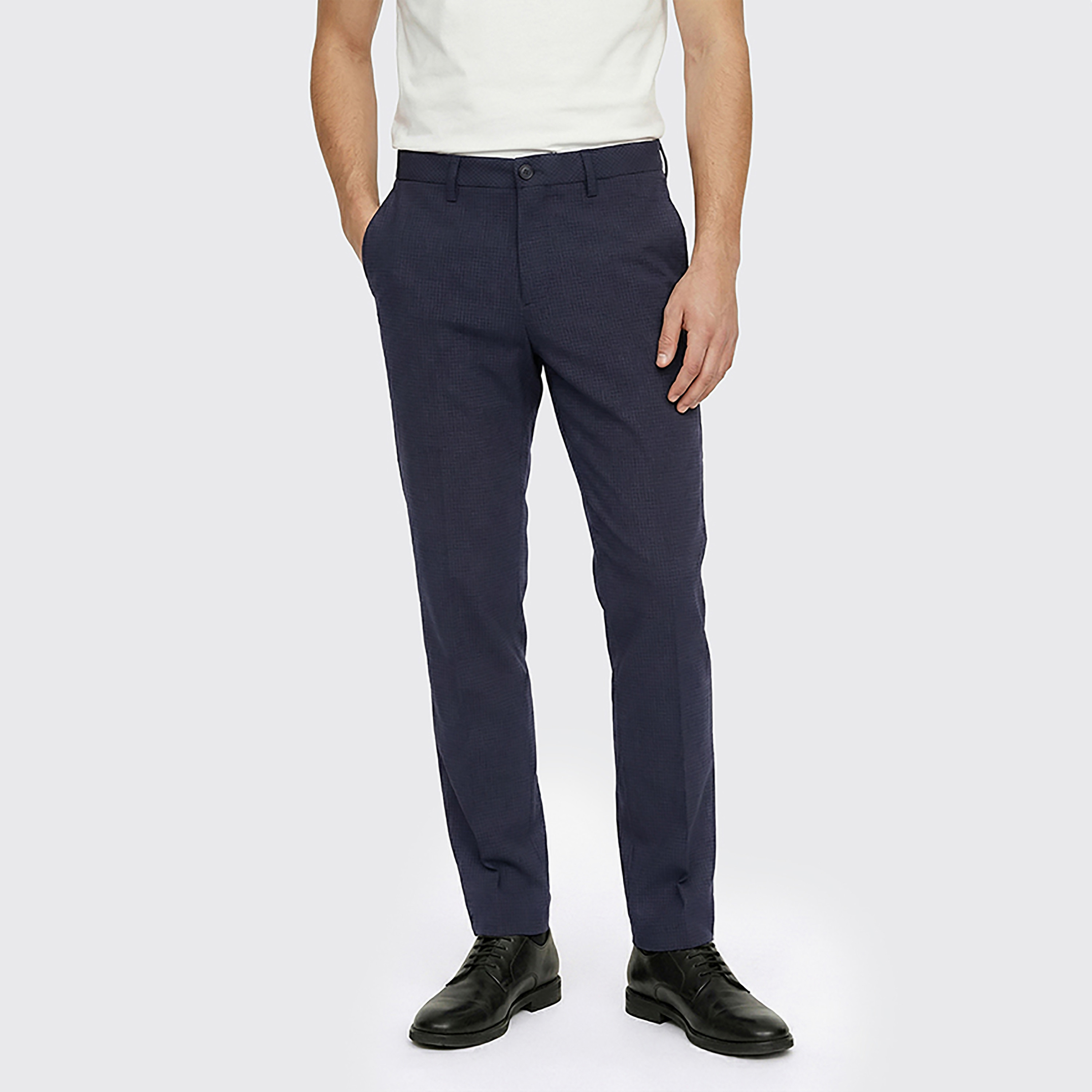Beverly Hills Polo Club Patterned Mid Rise Buttoned Men's Trousers-men-clothing-bottoms-trousersandchinos-trousers-image-1