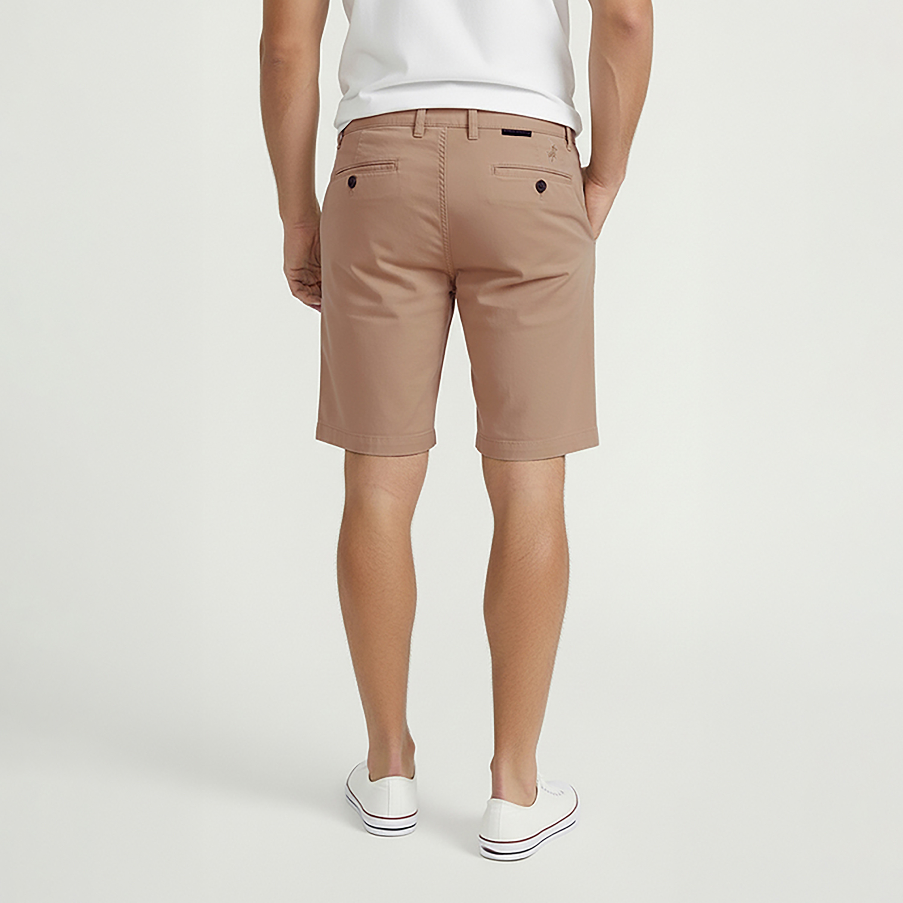 Beverly Hills Polo Club Plain Mid Rise Buttoned Men's Chino Shorts-men-clothing-bottoms-shorts-image-4
