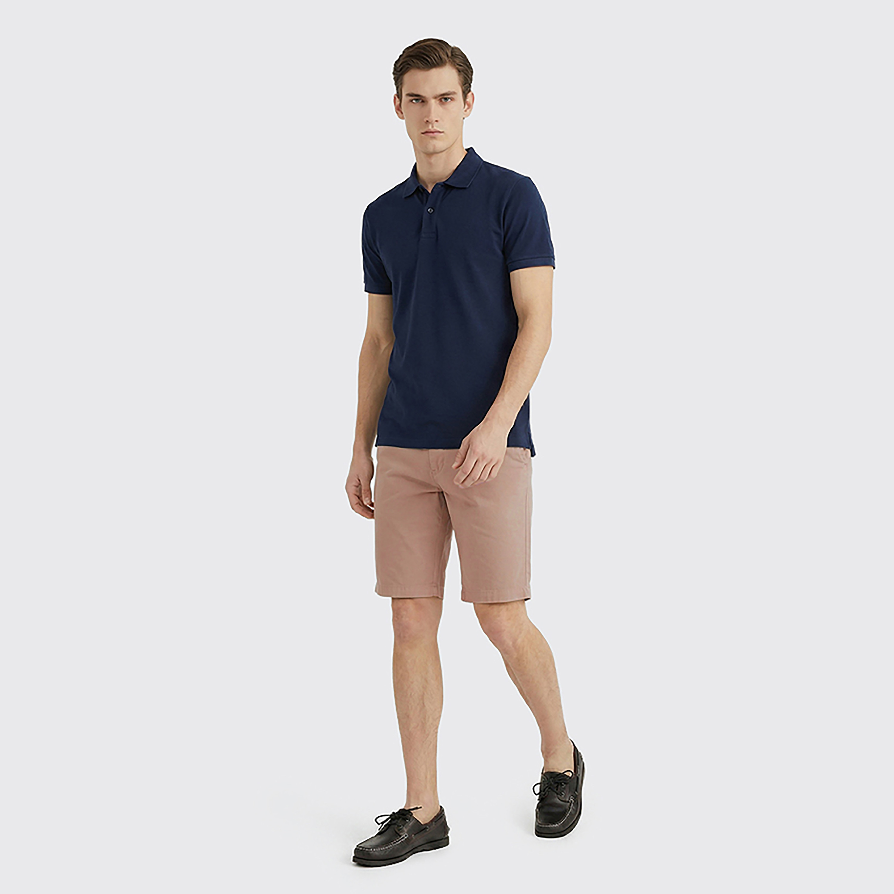 Beverly Hills Polo Club Plain Mid Rise Buttoned Men's Chino Shorts-men-clothing-bottoms-shorts-image-3