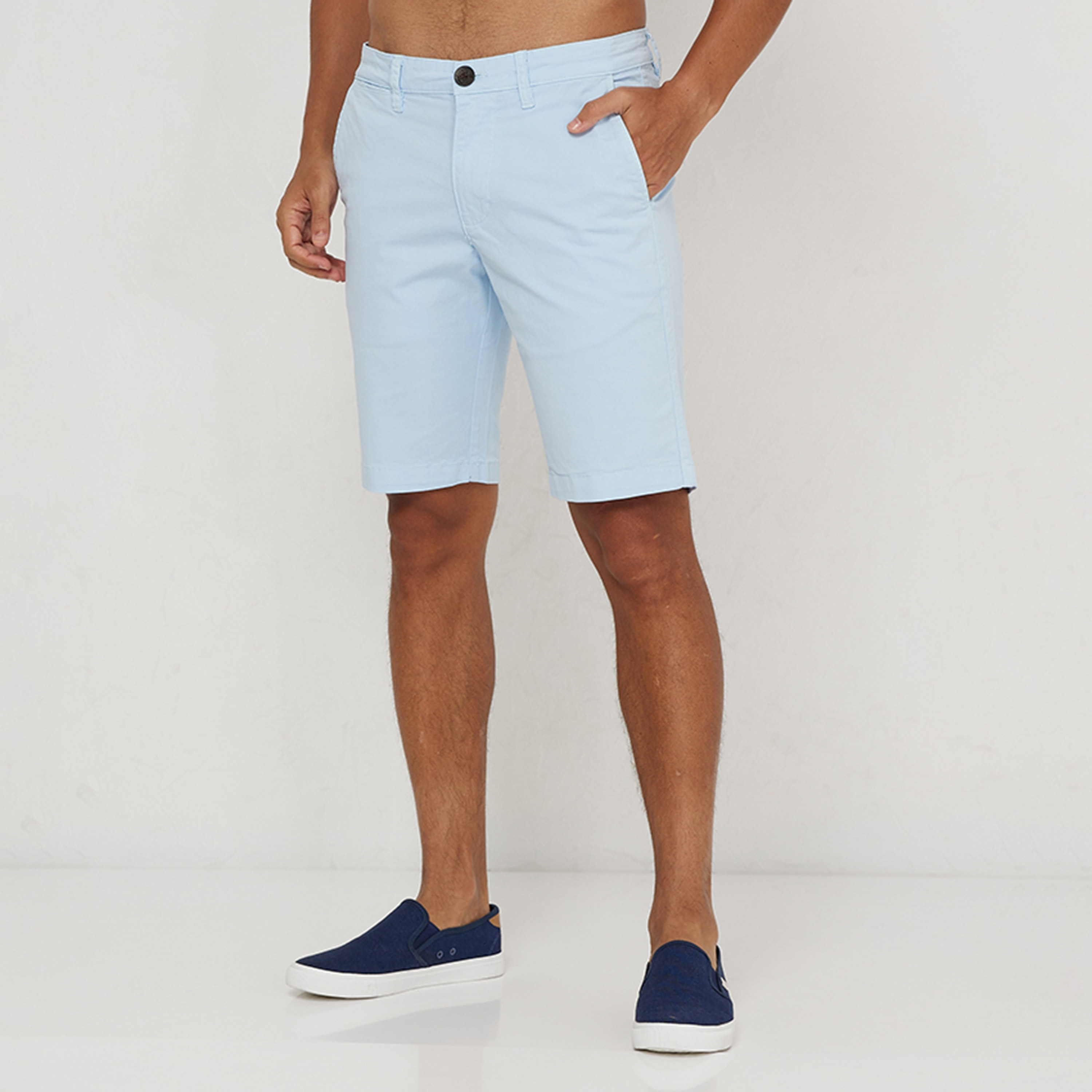 شورت تشينو رجالي متوسط الارتفاع في نادي بيفرلي هيلز الرياضي المنتظم-men-clothing-bottoms-shorts-image-1