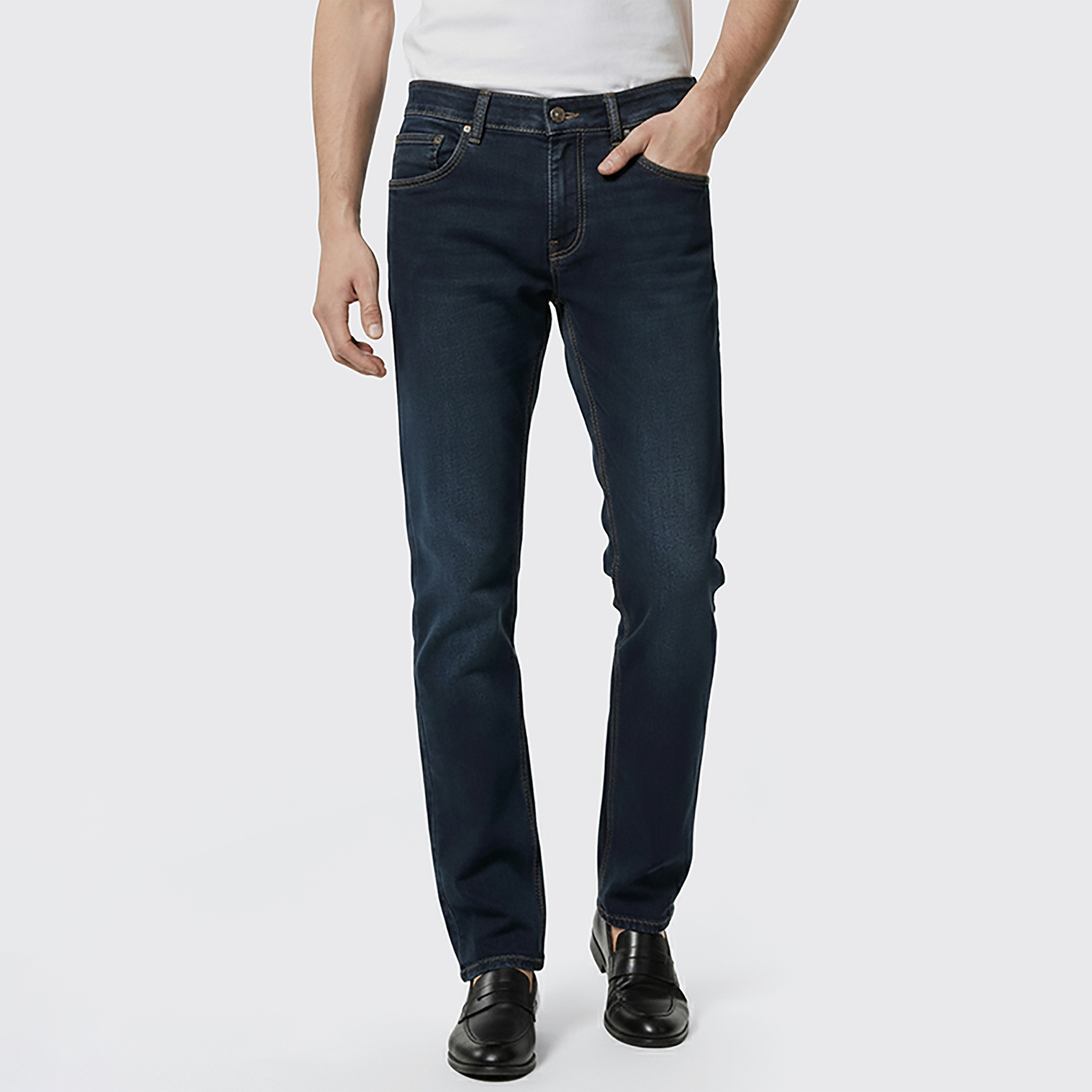 بنطلون جينز رجالي قصة ضيقة بلون مغسول وخصر متوسط من بيفرلي هيلز بولو كلوب-men-clothing-bottoms-jeans-image-1