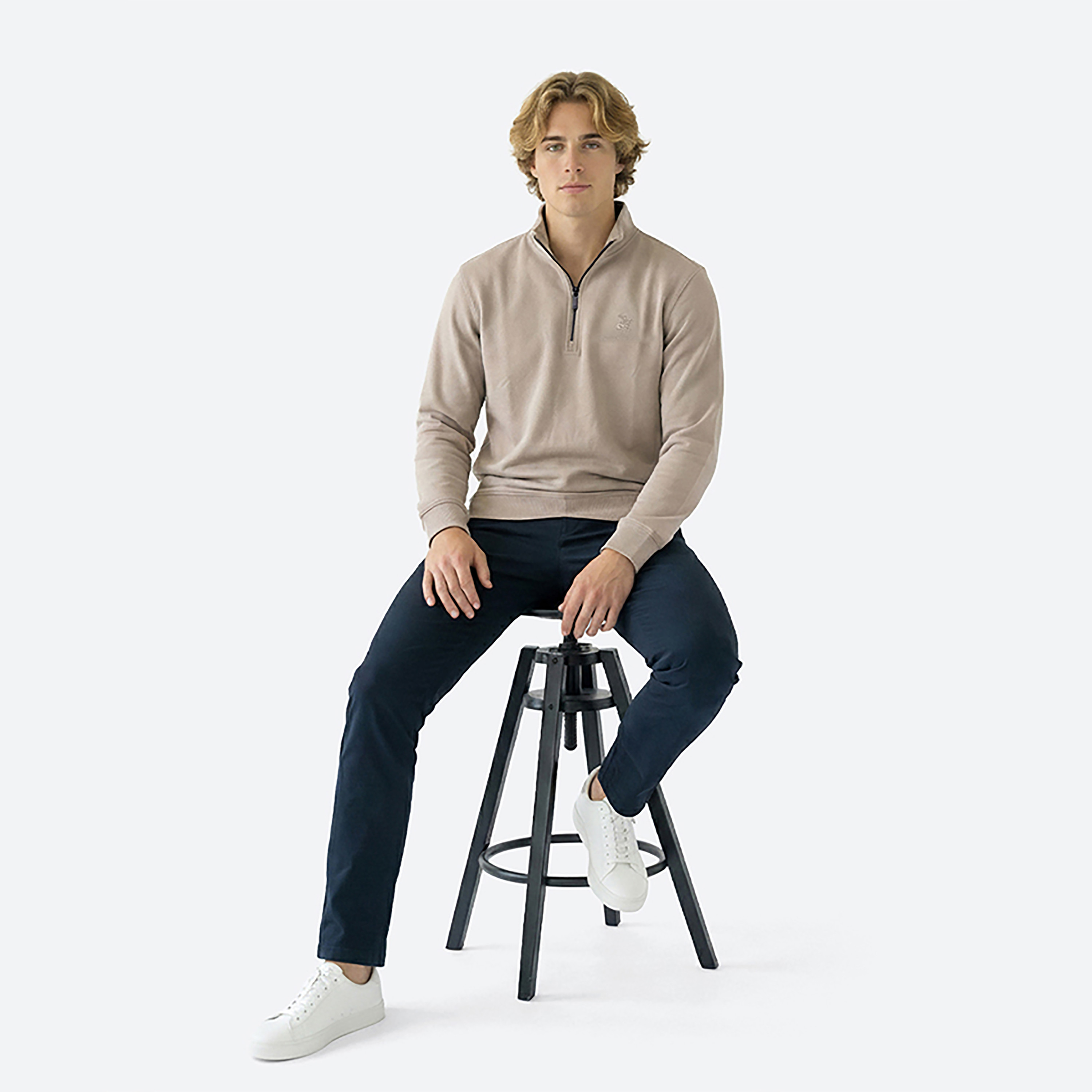 Beverly Hills Polo Club Plain High Neck Long Sleeves Men's Pullover-men-clothing-sweatersandpullovers-image-2