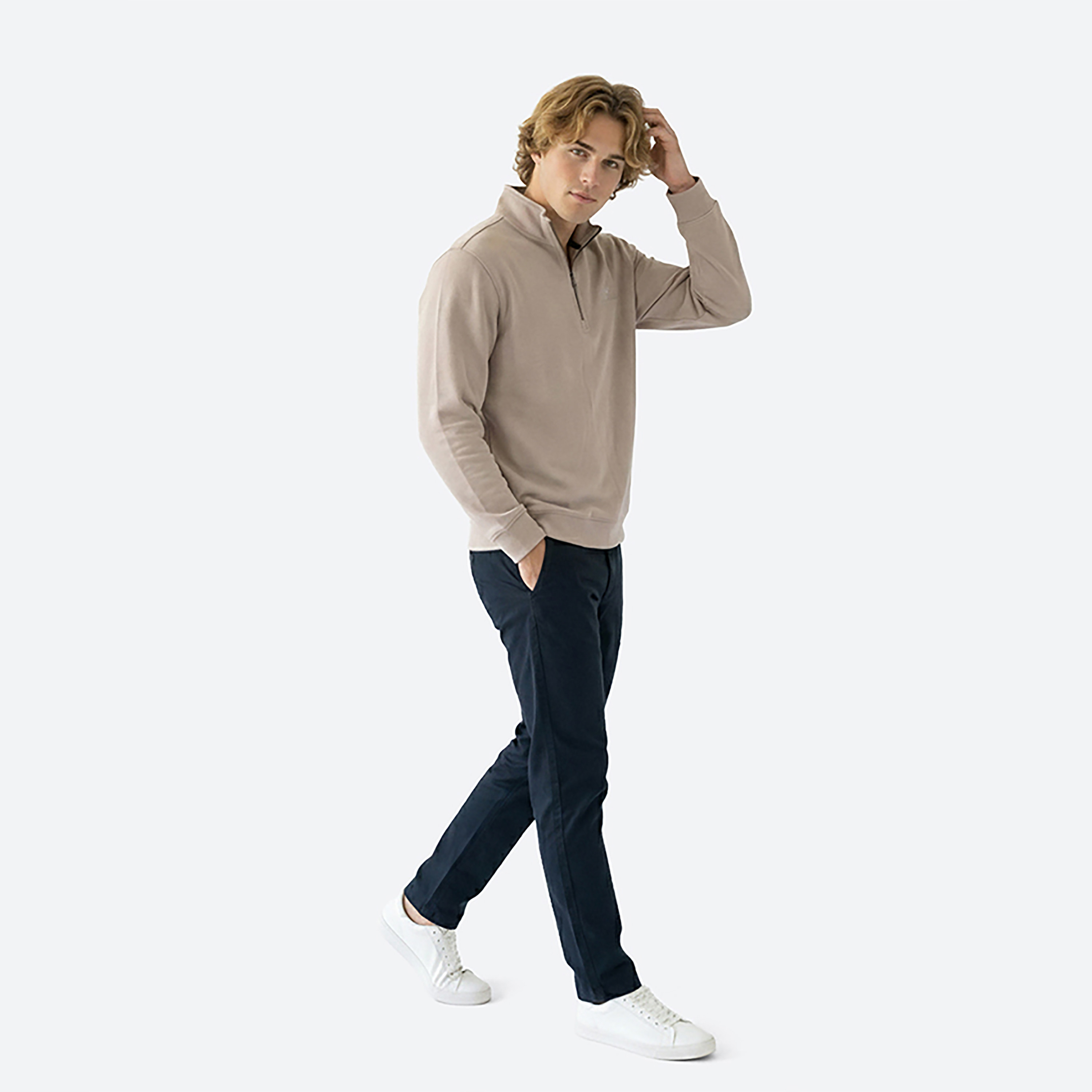 Beverly Hills Polo Club Plain High Neck Long Sleeves Men's Pullover-men-clothing-sweatersandpullovers-image-3