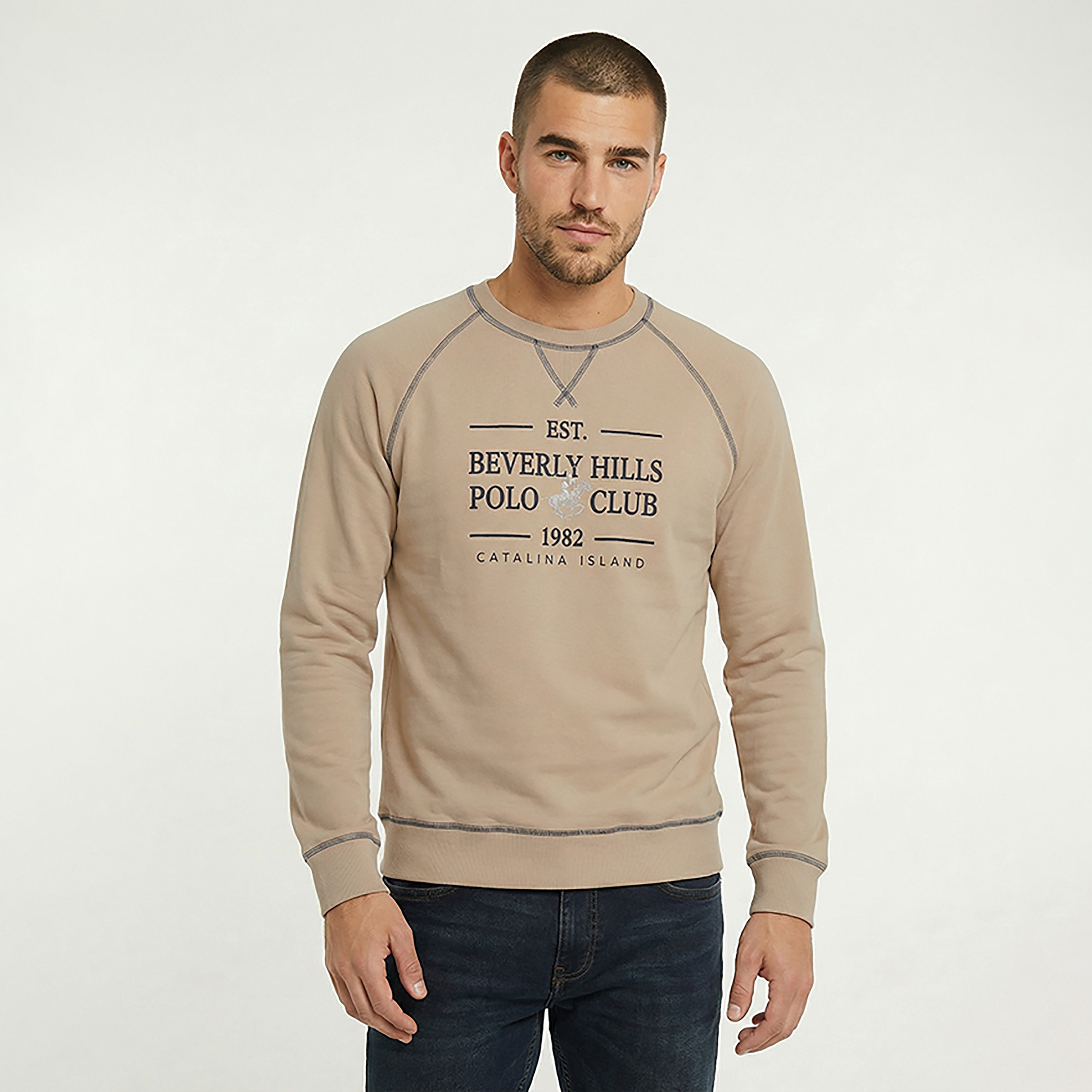 سويت شيرت رجالي مطبوع بياقة دائرية وأكمام طويلة من بيفرلي هيلز بولو كلوب-men-winterwear-hoodiesandsweatshirts-image-5