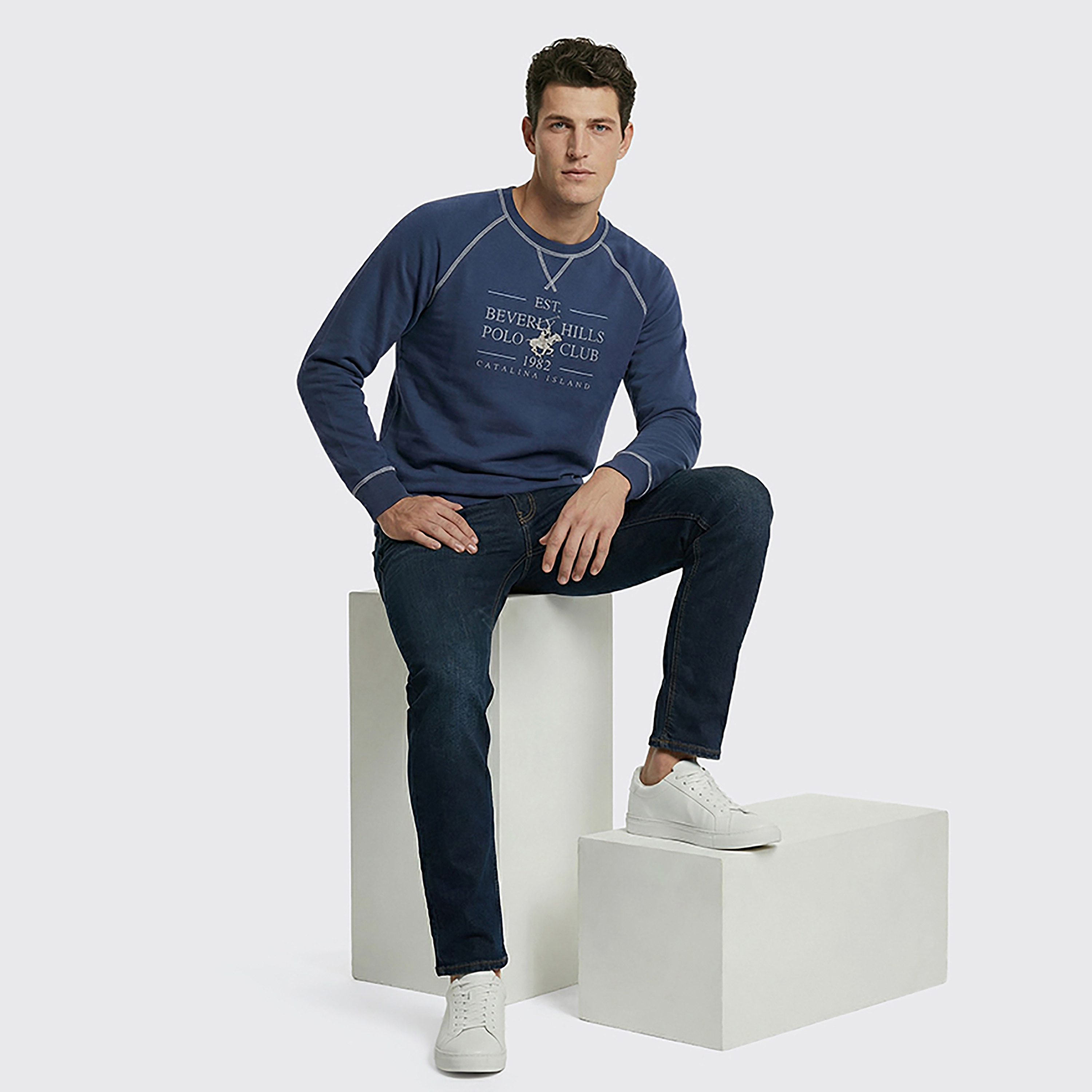 سويت شيرت رجالي مطبوع بياقة دائرية وأكمام طويلة من بيفرلي هيلز بولو كلوب-men-winterwear-hoodiesandsweatshirts-image-2