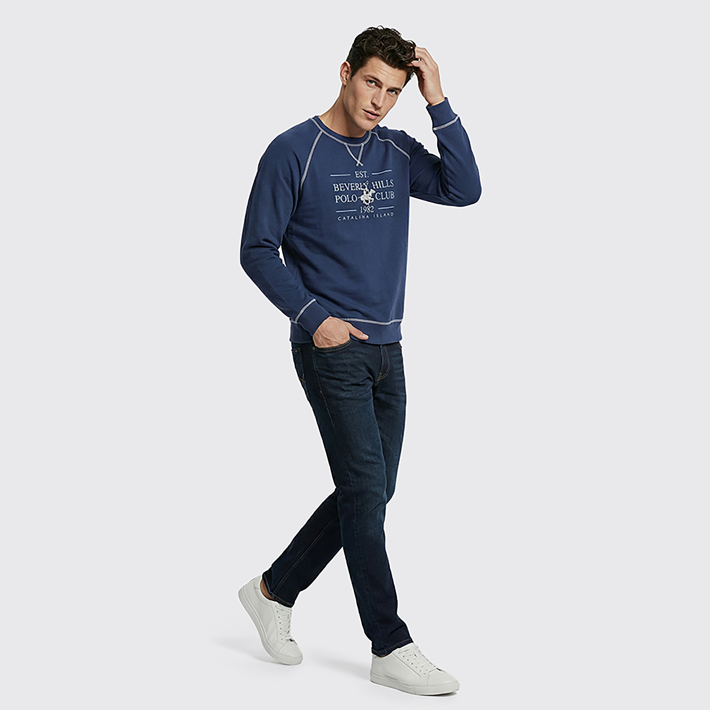سويت شيرت رجالي مطبوع بياقة دائرية وأكمام طويلة من بيفرلي هيلز بولو كلوب-men-winterwear-hoodiesandsweatshirts-image-3