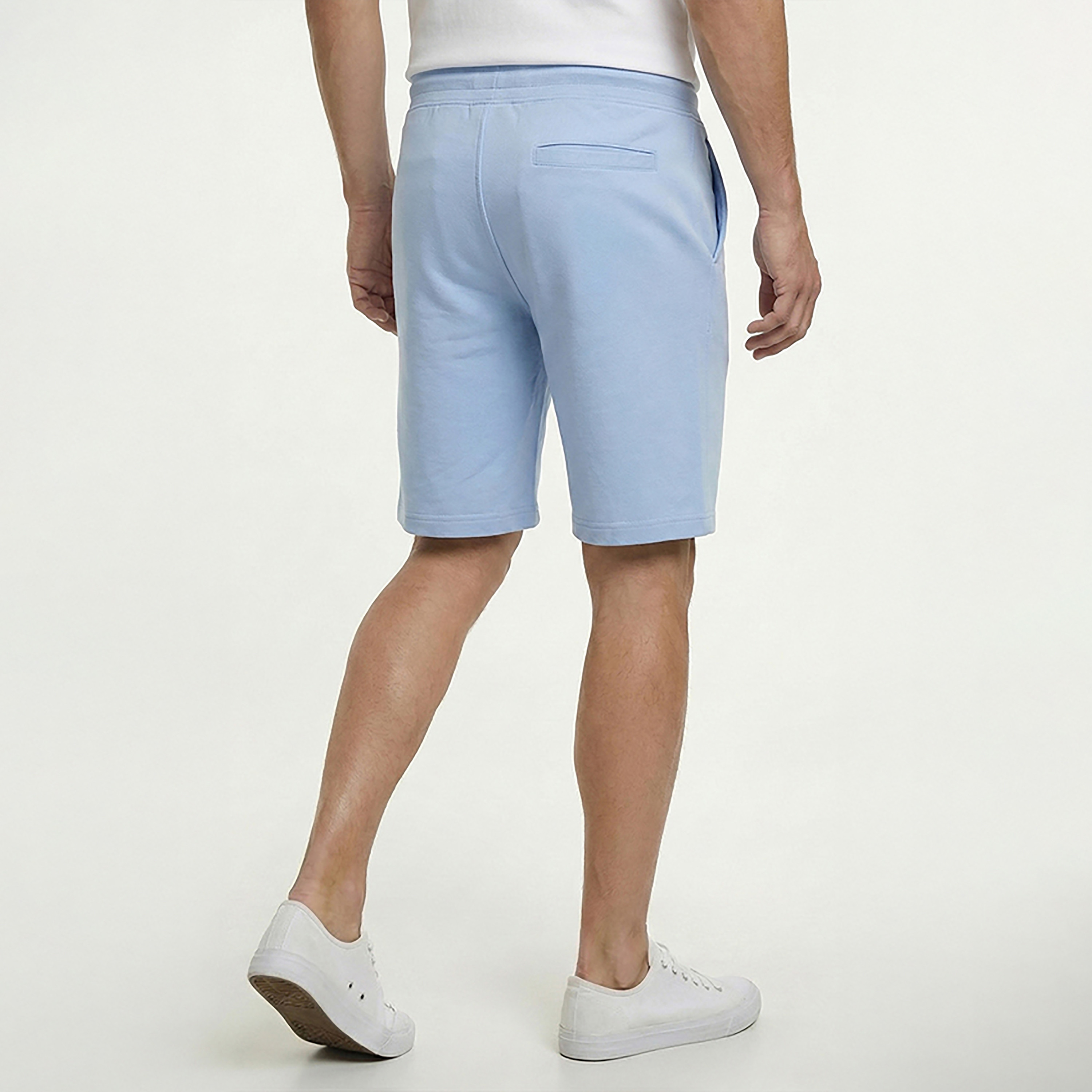 شورت رجالي سادة بخصر متوسط ورباط شد من بيفرلي هيلز بولو كلوب-men-clothing-bottoms-shorts-image-4
