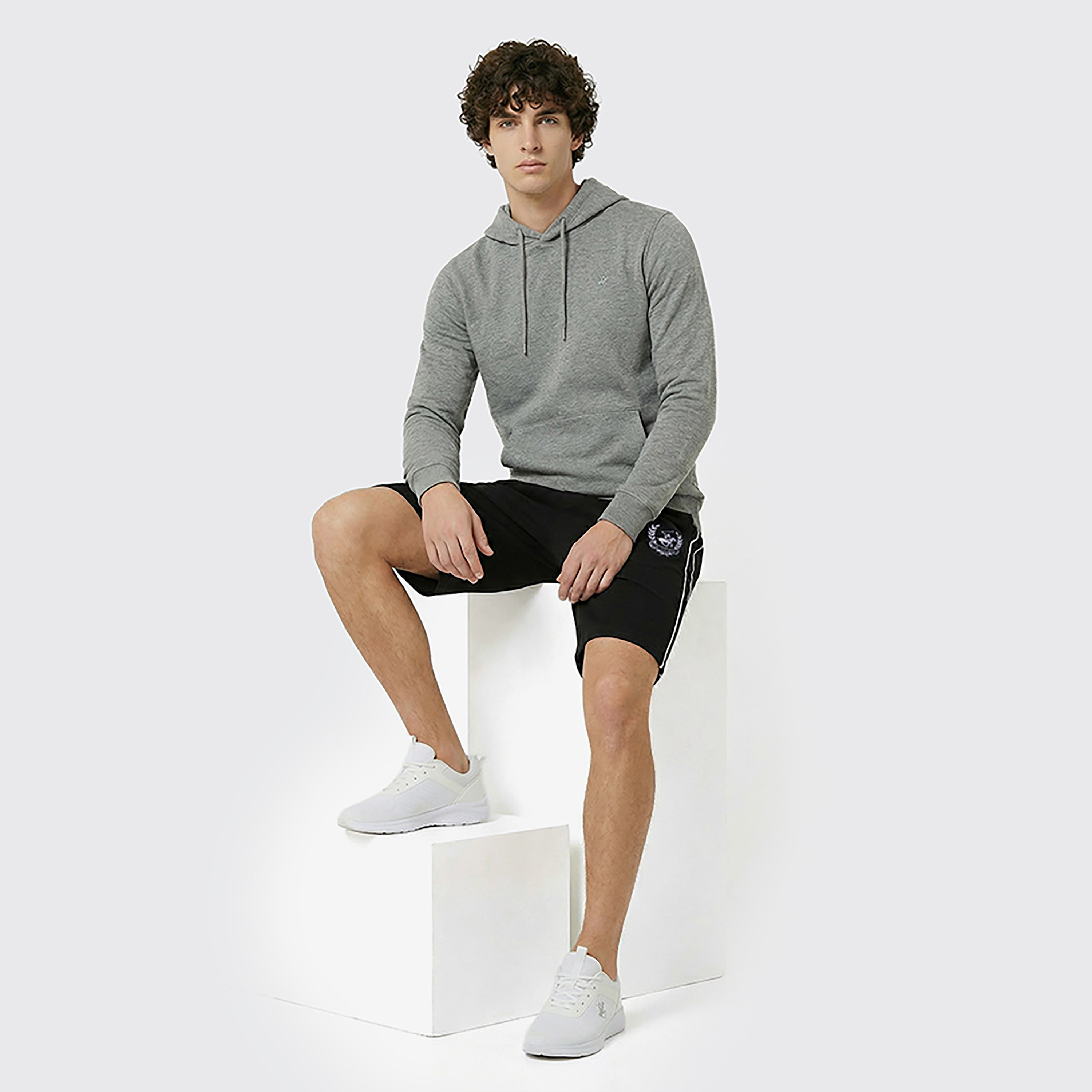 Beverly Hills Polo Club Plain Mid Rise Drawstring Men's Shorts-men-clothing-bottoms-shorts-image-6