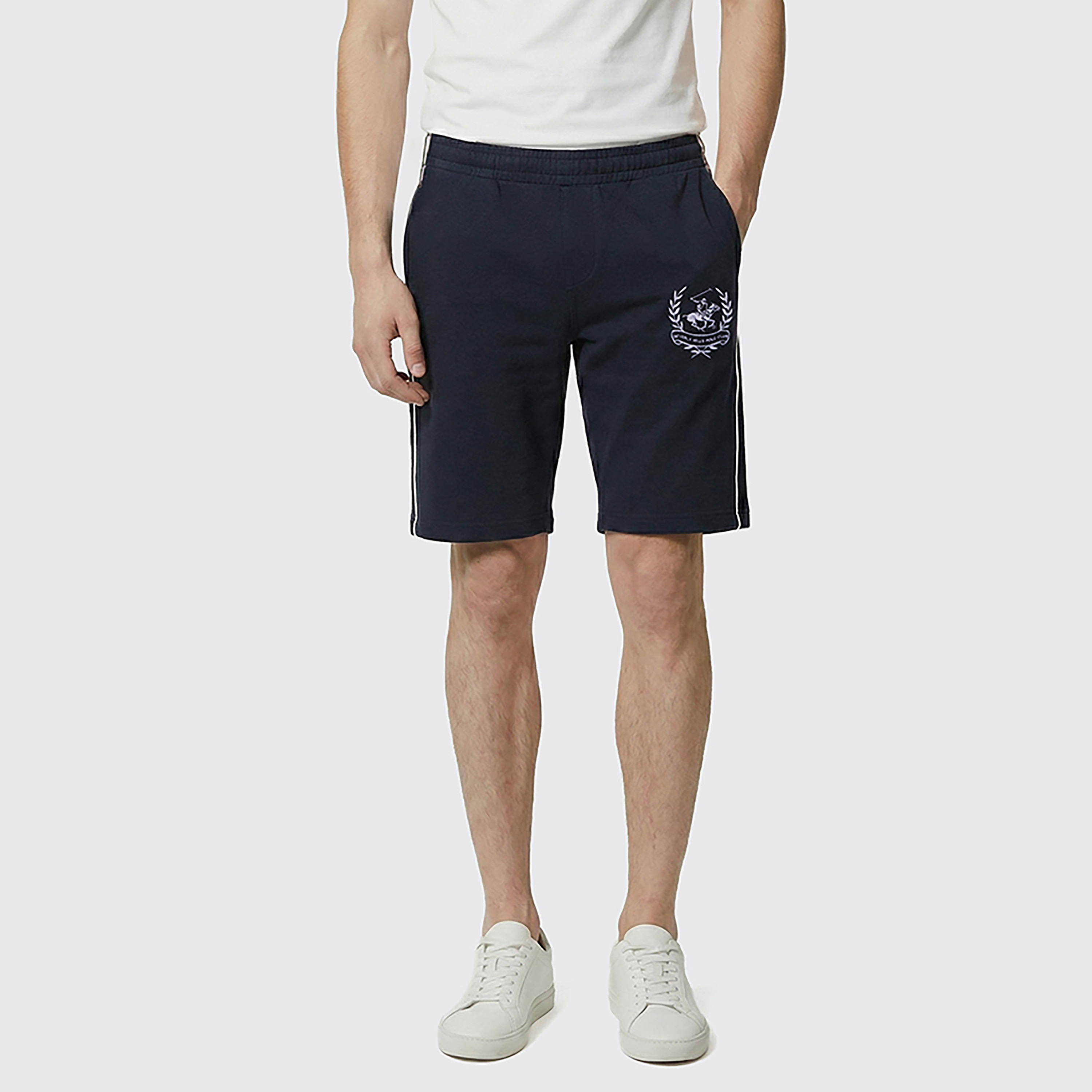 Beverly Hills Polo Club Plain Mid Rise Drawstring Men's Shorts-men-clothing-bottoms-shorts-image-1