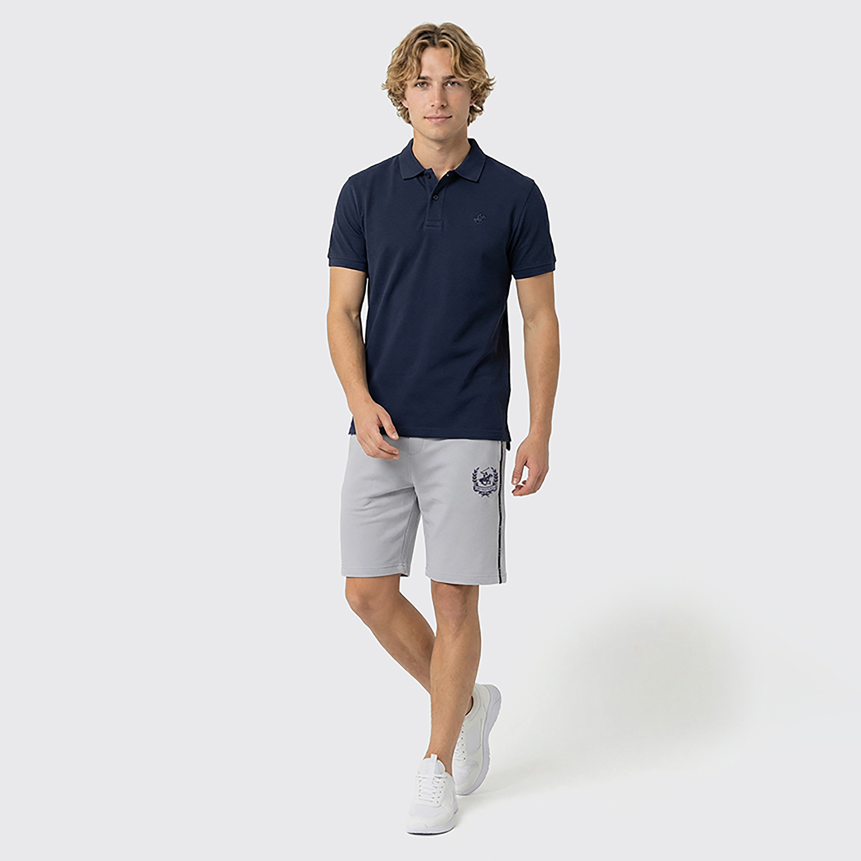 Beverly Hills Polo Club Plain Mid Rise Drawstring Men's Shorts-men-clothing-bottoms-shorts-image-3
