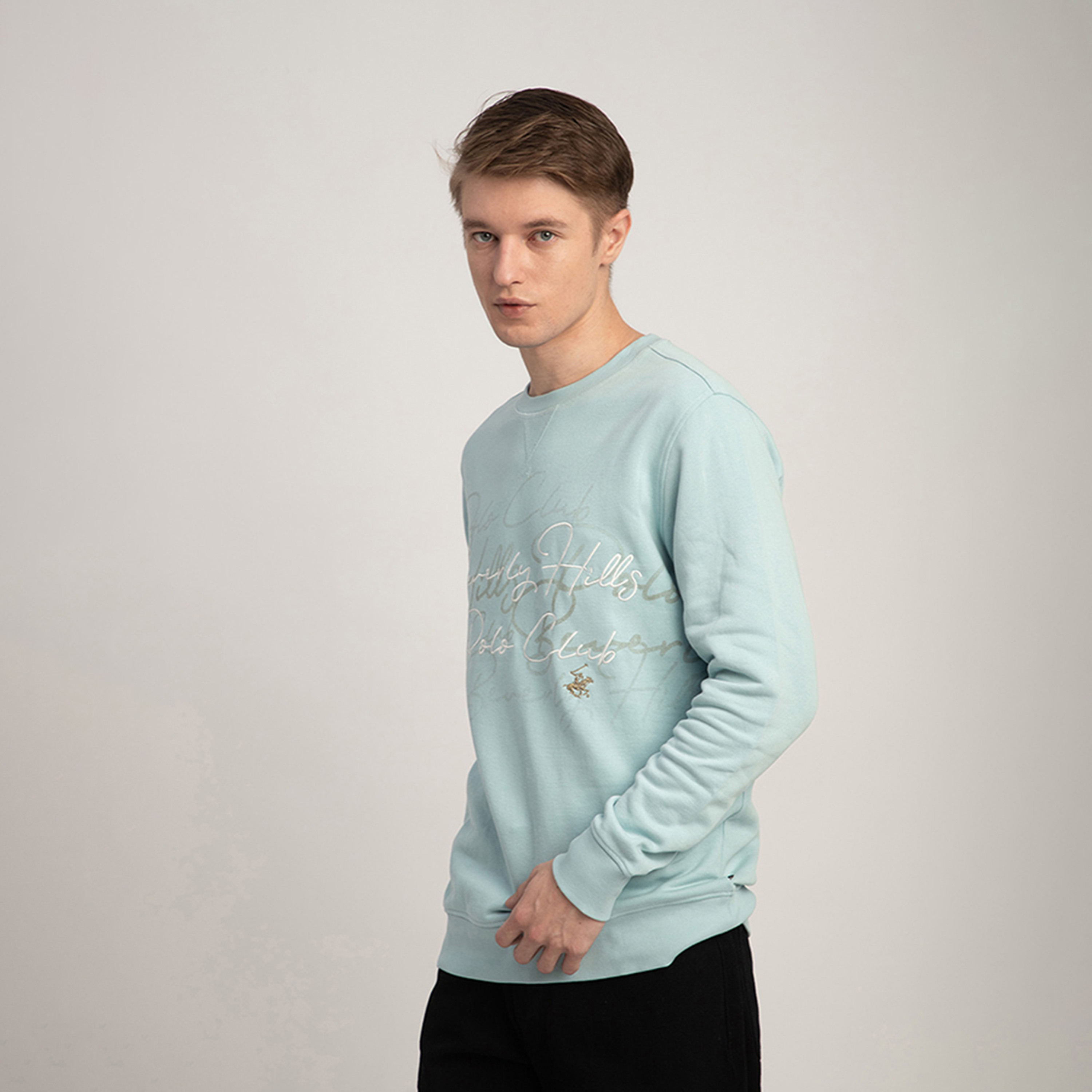 بيفرلي هيلز بولو كلوب-  بلوزة رياضية مطرزة برقبة دائرية وأكمام طويلة-men-winterwear-hoodiesandsweatshirts-image-2