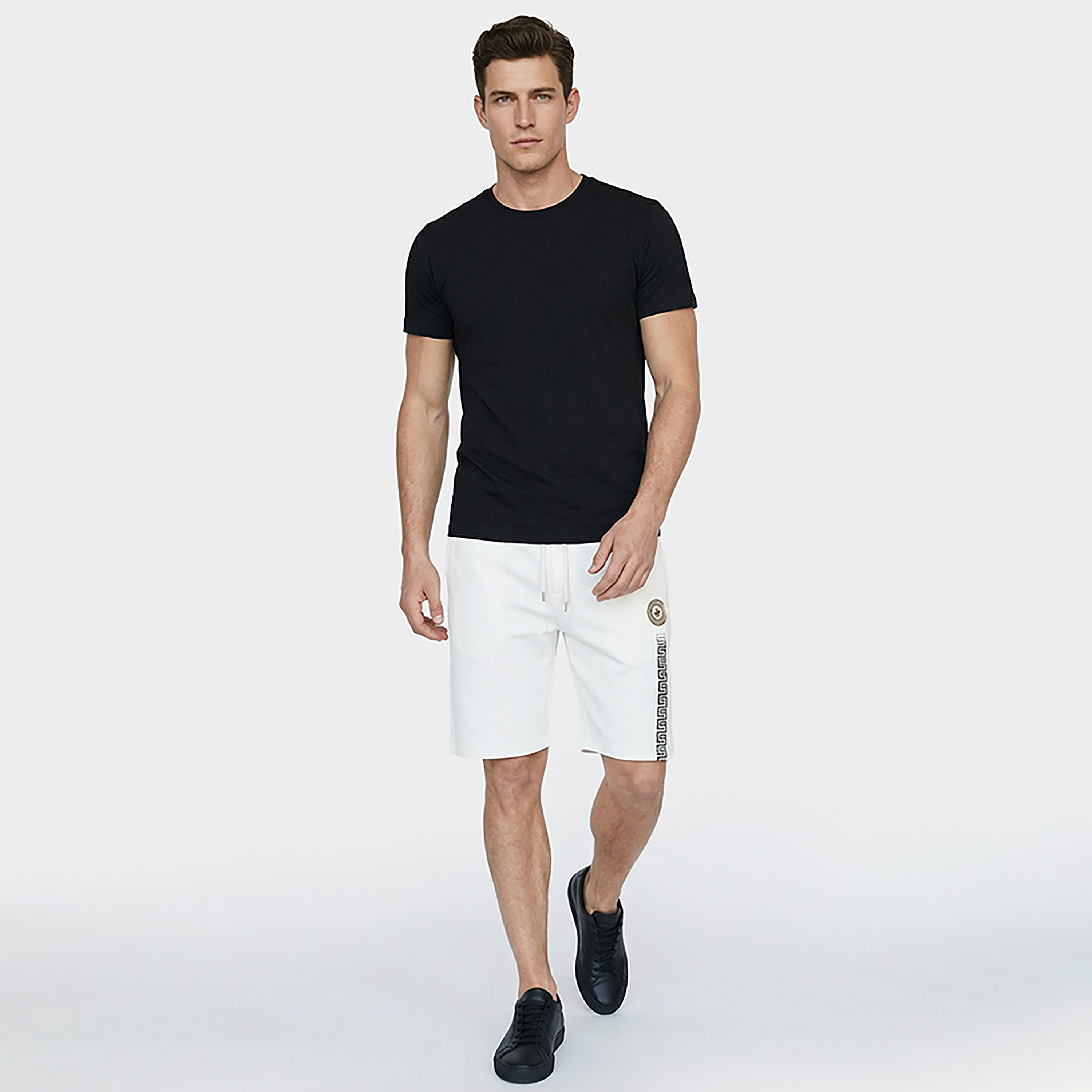 شورت رجالي سادة بخصر متوسط ورباط شد من بيفرلي هيلز بولو كلوب-men-clothing-bottoms-shorts-image-3