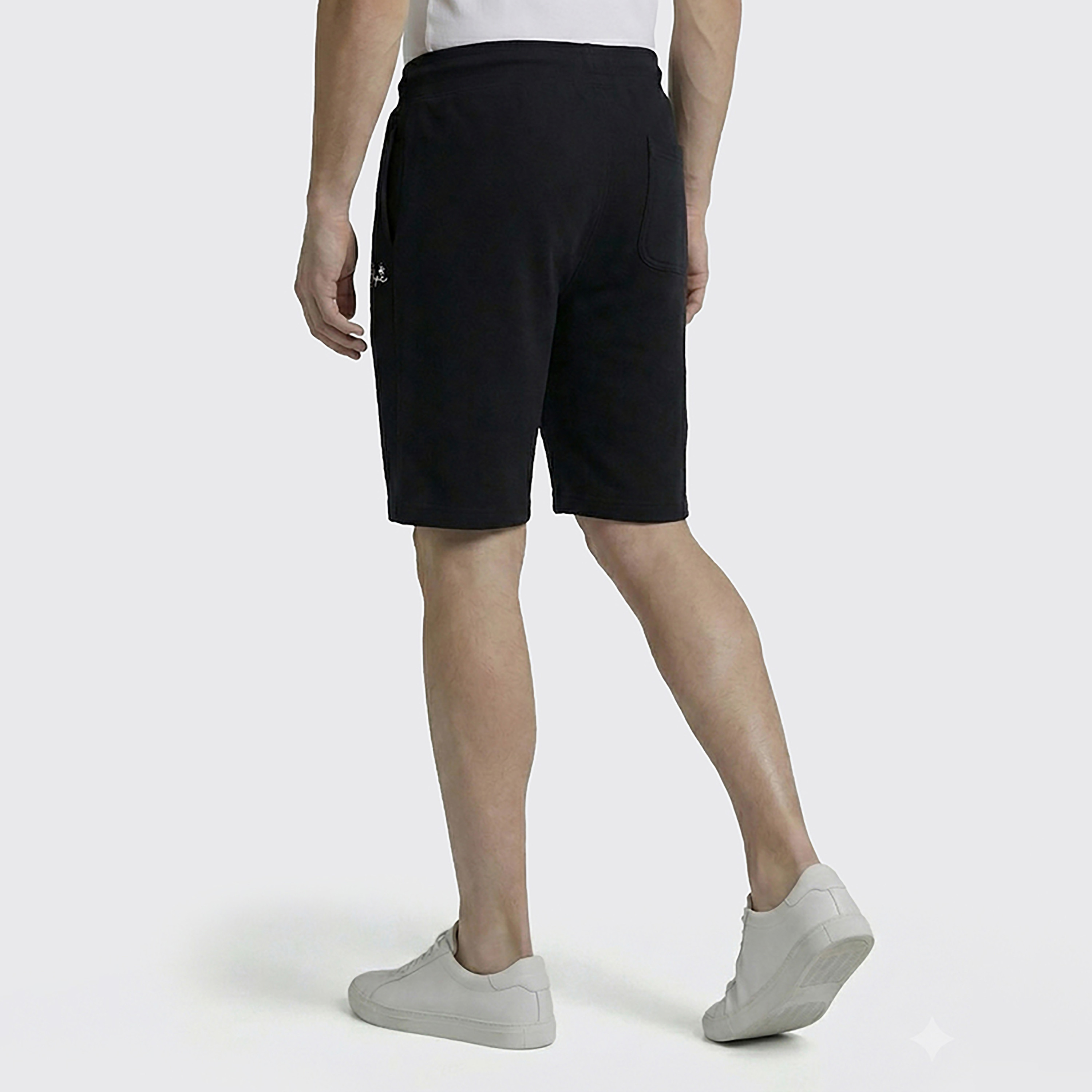 شورت رجالي سادة بخصر متوسط ورباط شد من بيفرلي هيلز بولو كلوب-men-clothing-bottoms-shorts-image-9