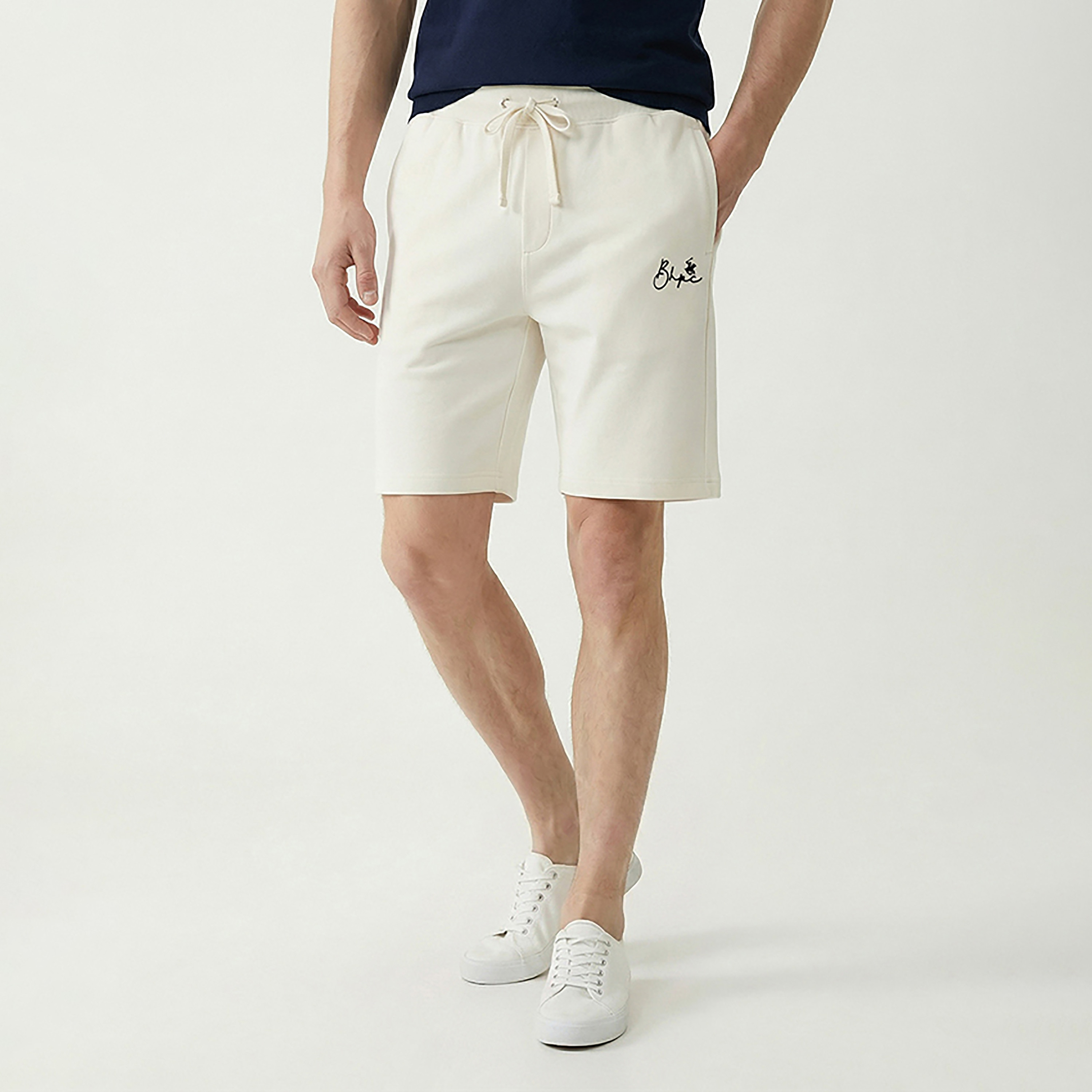 Beverly Hills Polo Club Plain Mid Rise Drawstring Men's Shorts-men-clothing-bottoms-shorts-image-1
