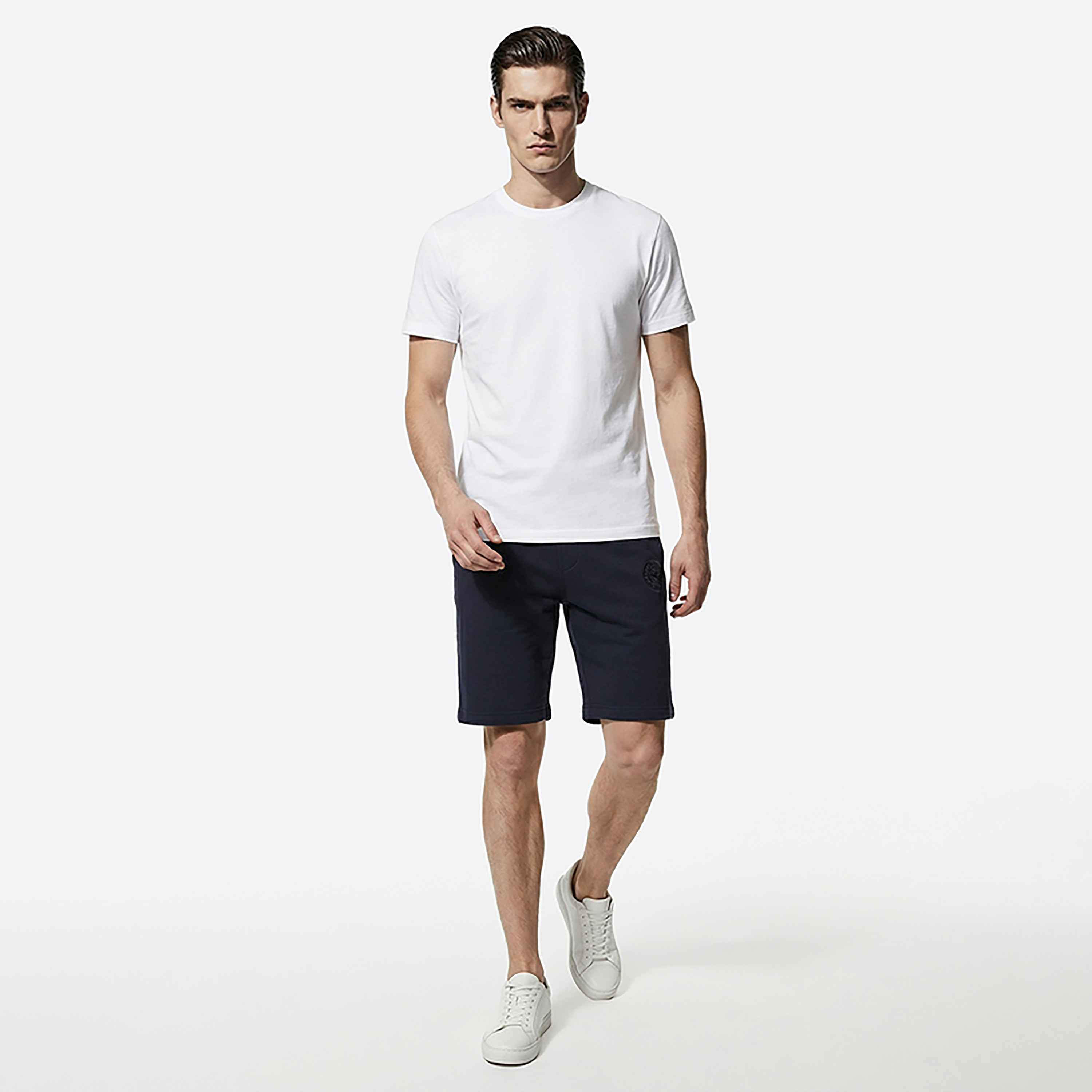 شورت رجالي سادة بخصر متوسط ورباط شد من بيفرلي هيلز بولو كلوب-men-clothing-bottoms-shorts-image-3