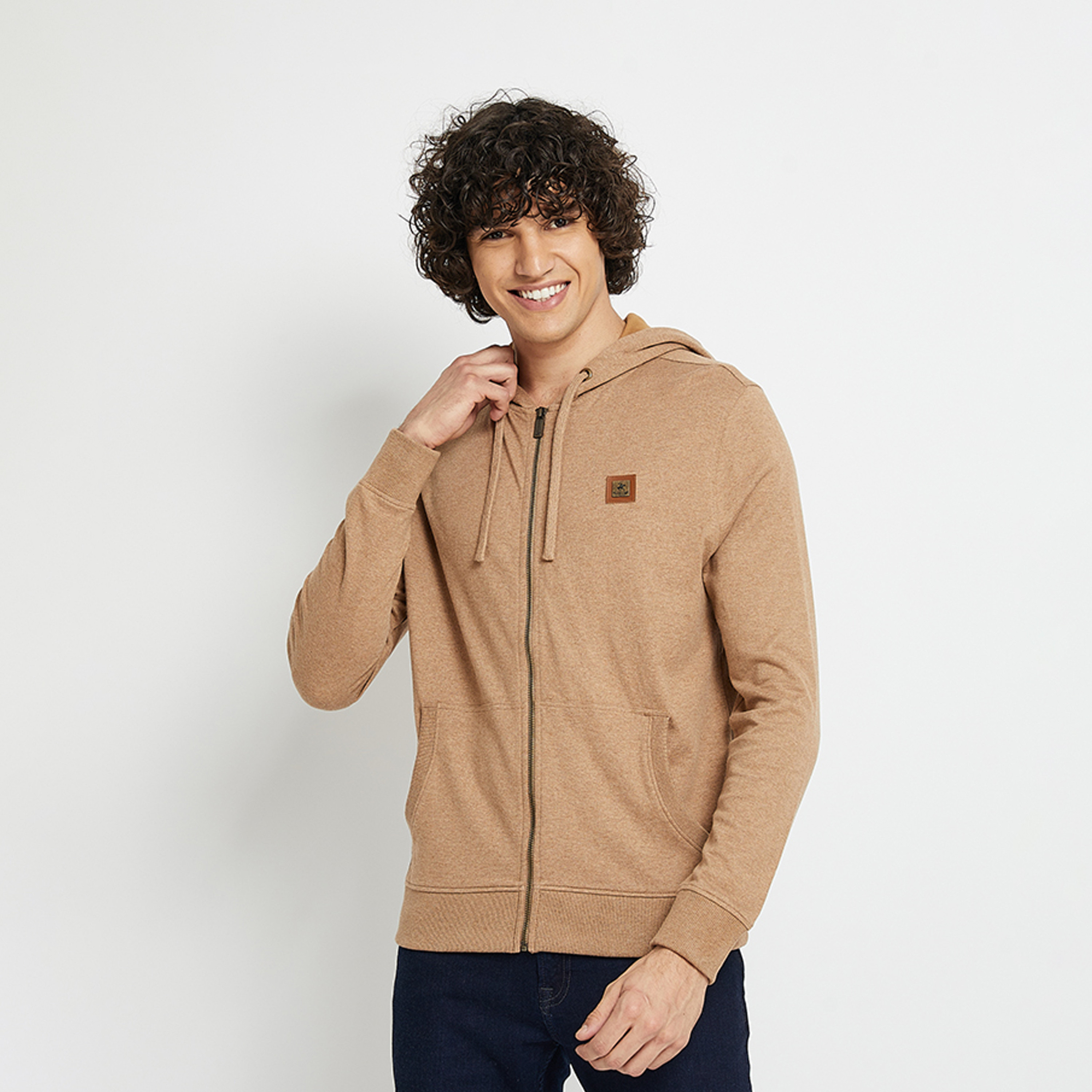 Beverly Hills Polo Club Men's Solid Fleece Zip-Through Hoodie-men-clothing-hoodiesandsweatshirts-image-1