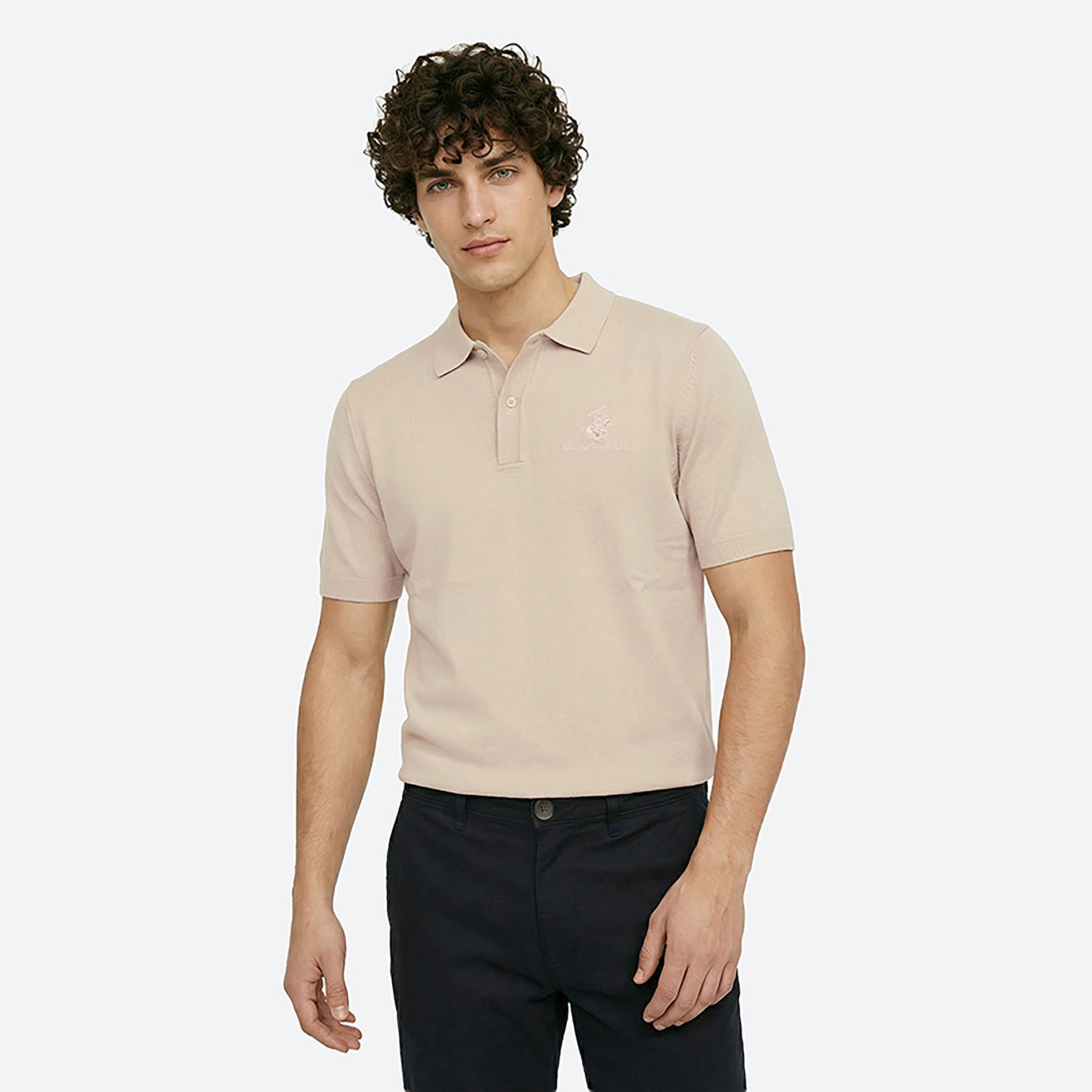 تي شيرت بولو رجالي سادة بأكمام قصيرة وياقة من بيفرلي هيلز بولو كلوب-men-clothing-tshirtsandpolos-polos-image-5
