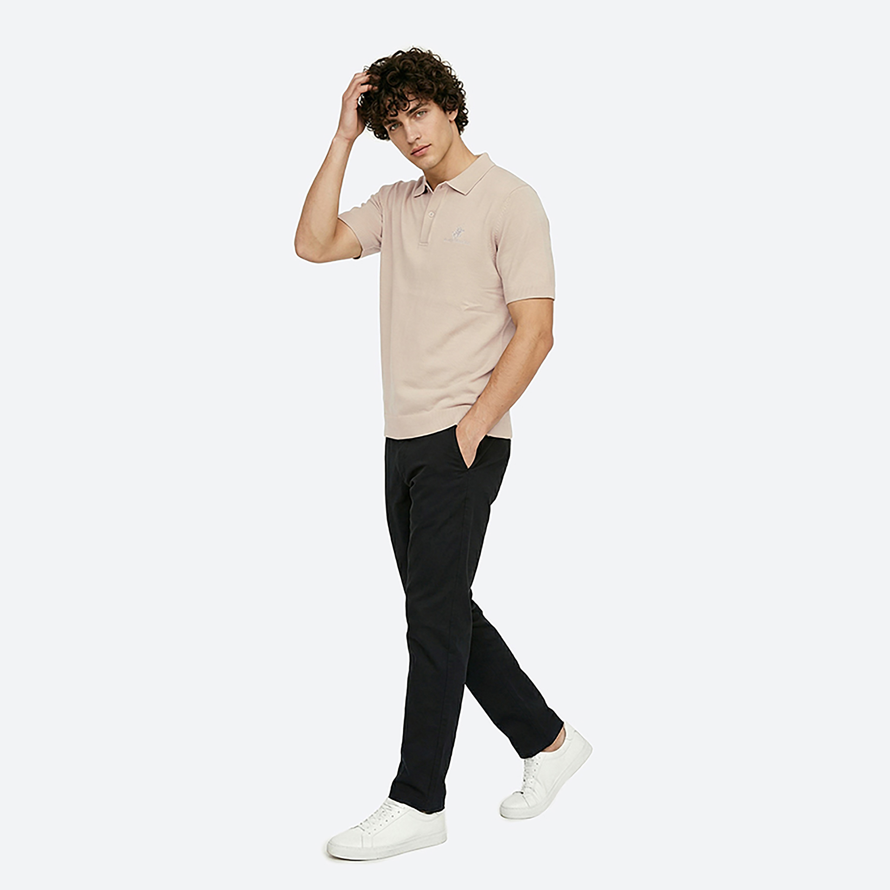 تي شيرت بولو رجالي سادة بأكمام قصيرة وياقة من بيفرلي هيلز بولو كلوب-men-clothing-tshirtsandpolos-polos-image-7