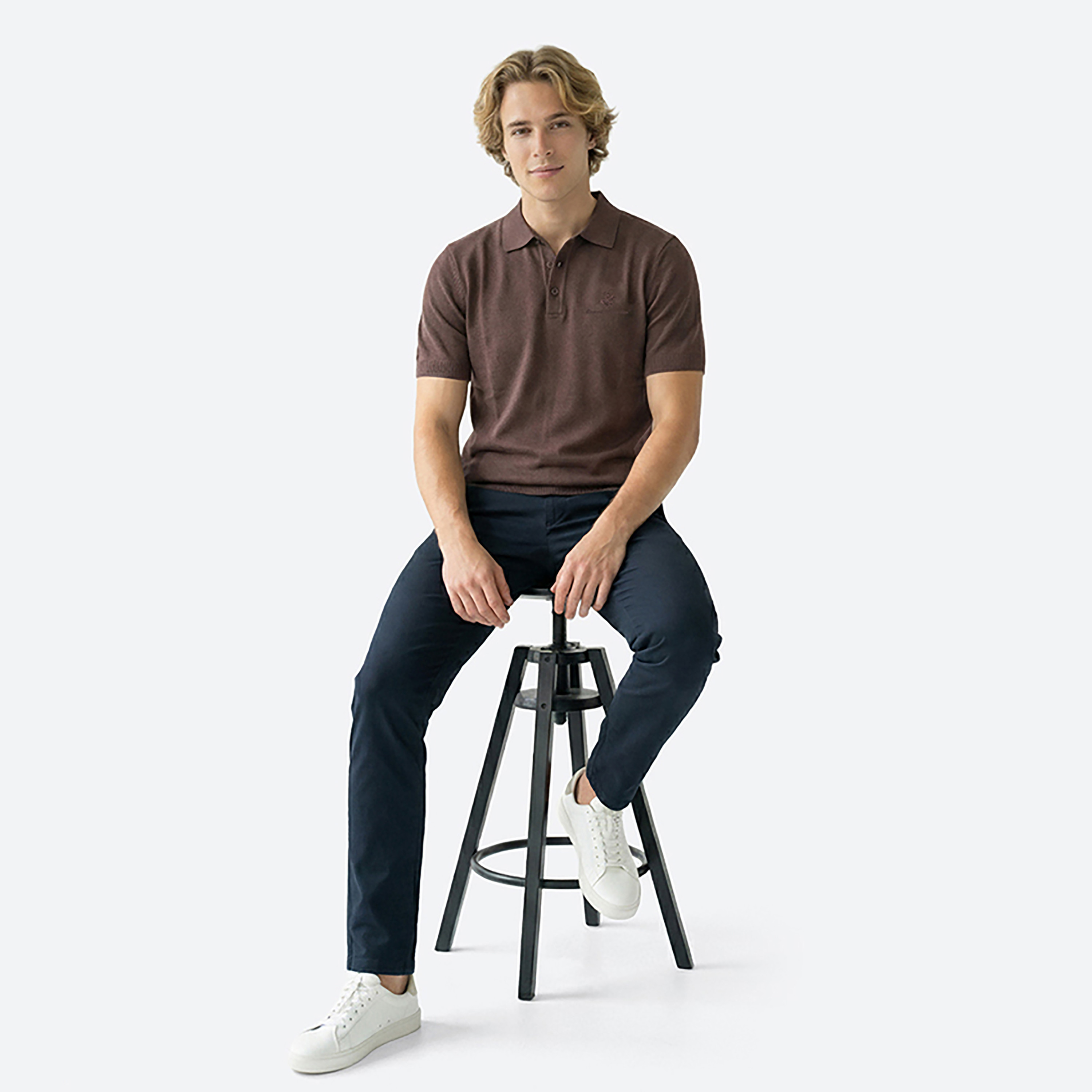 Beverly Hills Polo Club Plain Collared Short Sleeves Men's Polo T-Shirt-men-clothing-tshirtsandpolos-polos-image-2