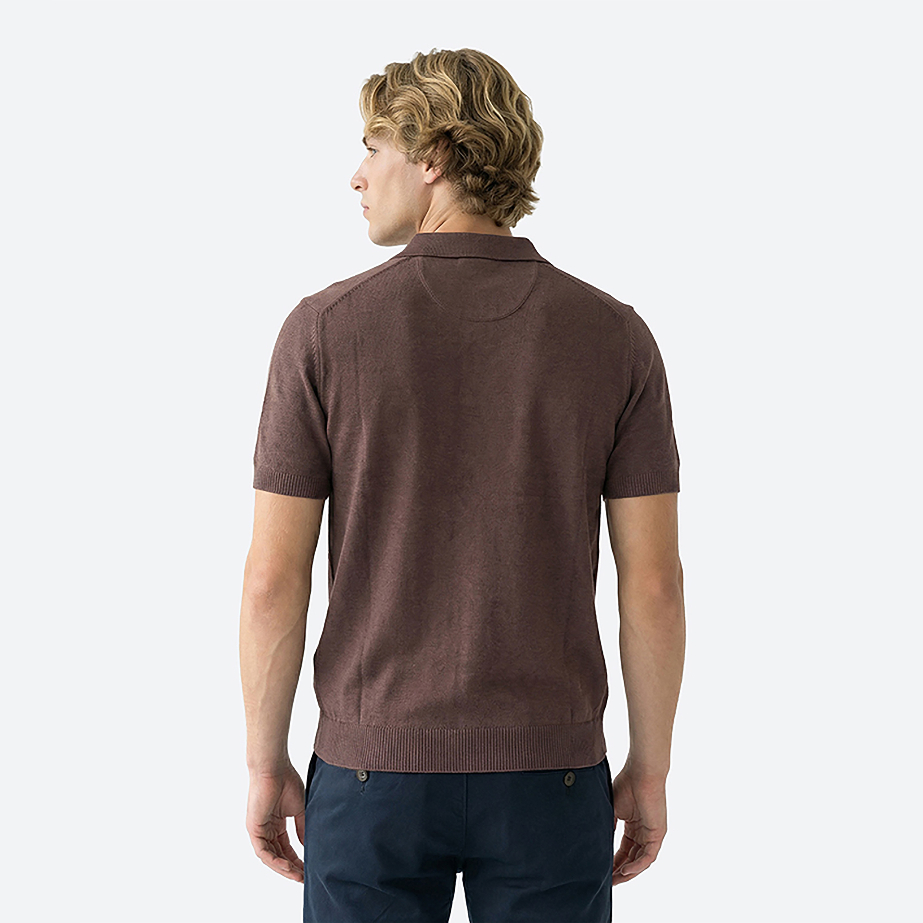 تي شيرت بولو رجالي سادة بأكمام قصيرة وياقة من بيفرلي هيلز بولو كلوب-men-clothing-tshirtsandpolos-polos-image-4