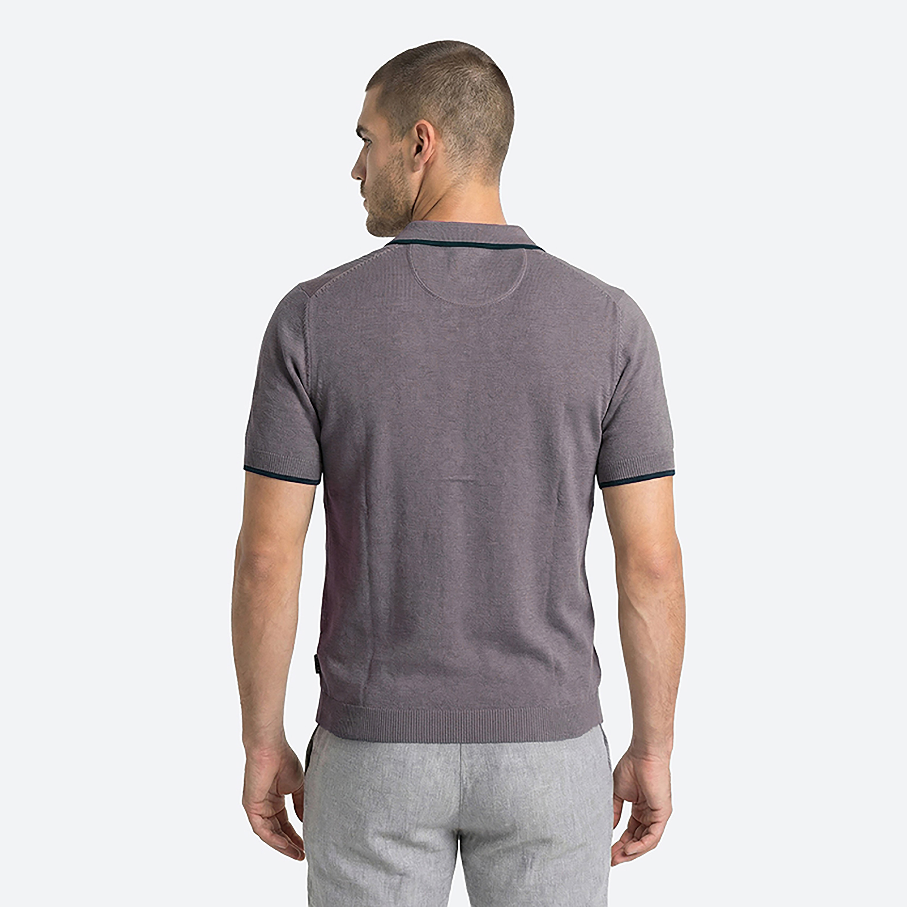 Beverly Hills Polo Club Regular Fit Knitted Collared Short Sleeves Men's Shirt-men-clothing-shirts-image-4