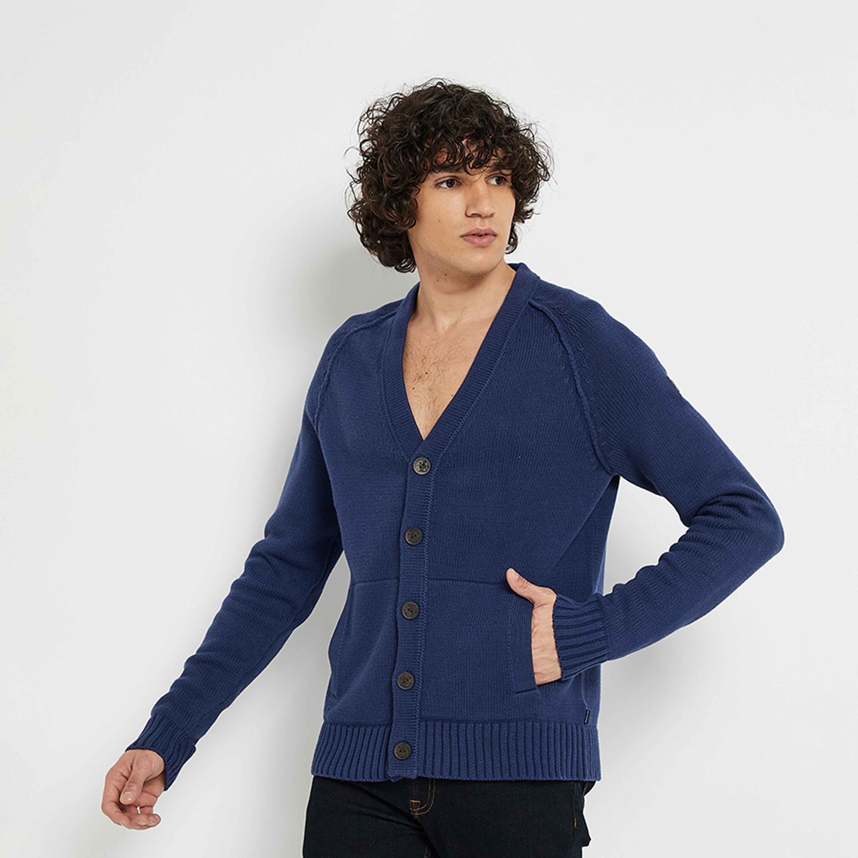 Beverly Hills Polo Club Men's Solid Shrug Cardigan-men-clothing-sweatersandpullovers-image-1
