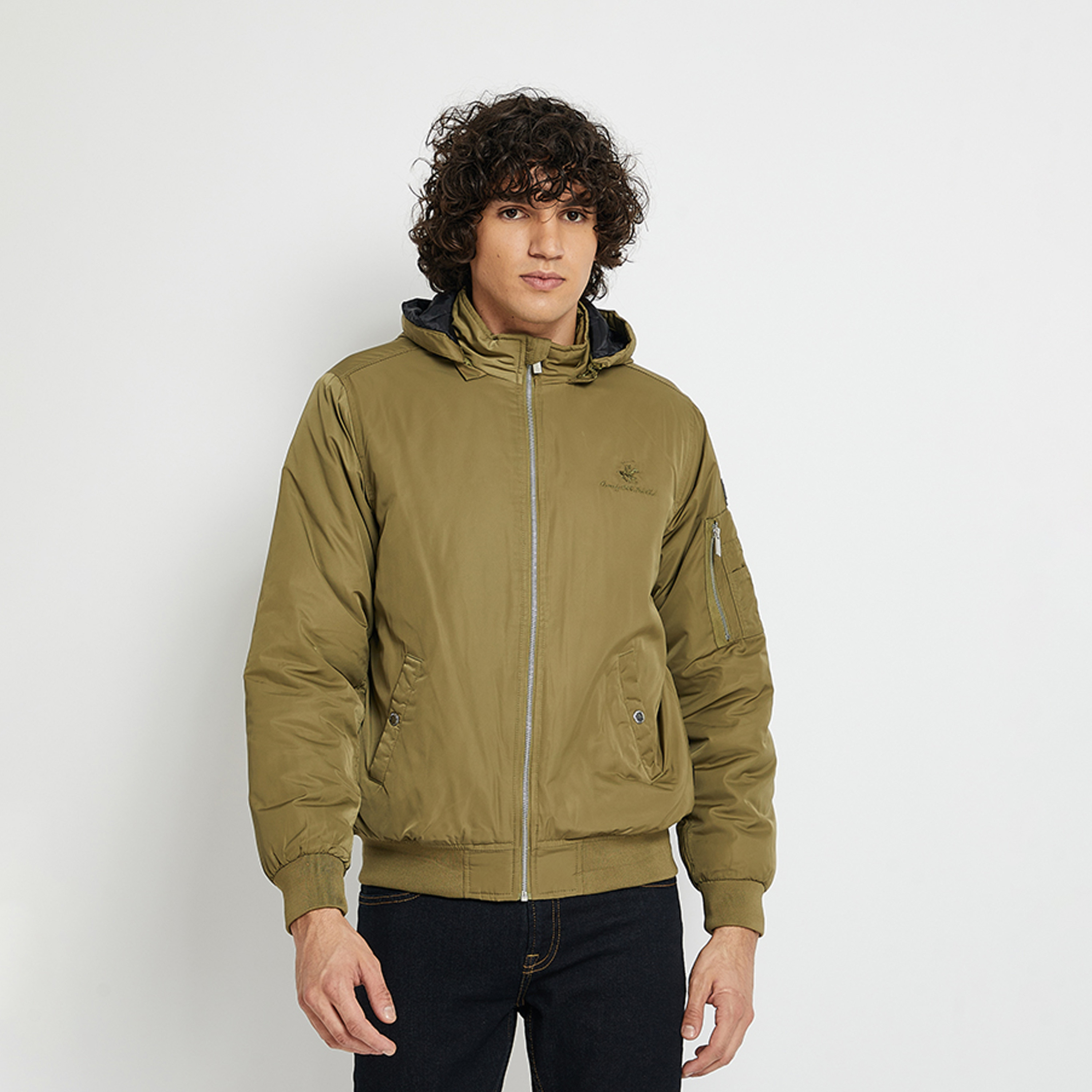 Beverly Hills Polo Club Men's Solid Bomber Jacket-men-clothing-jacketsandblazers-jackets-image-1
