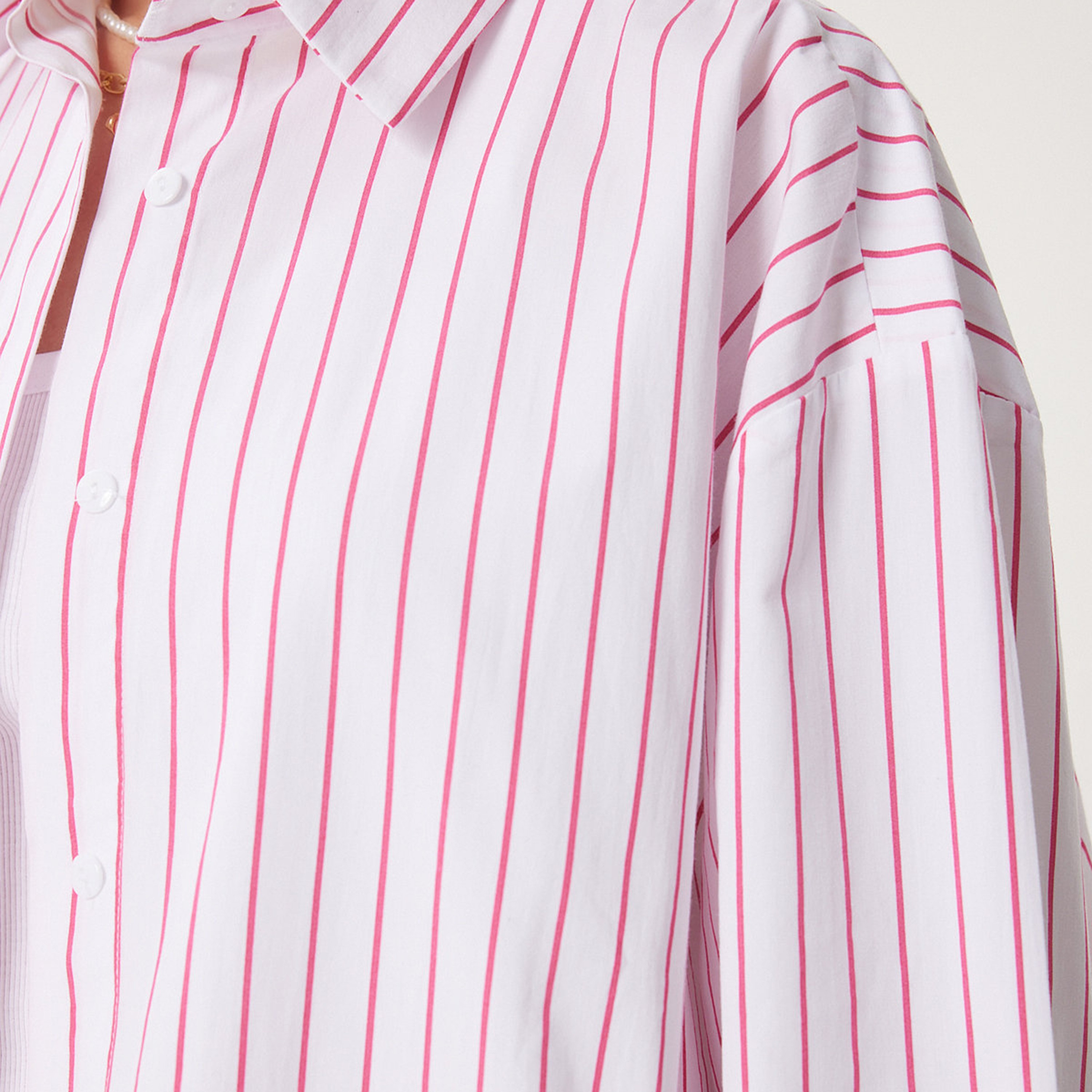 قميص نسائي من ياقة مخططة بأكمام كتف من إسطنبول-women-clothing-shirtsandblouses-shirts-image-6
