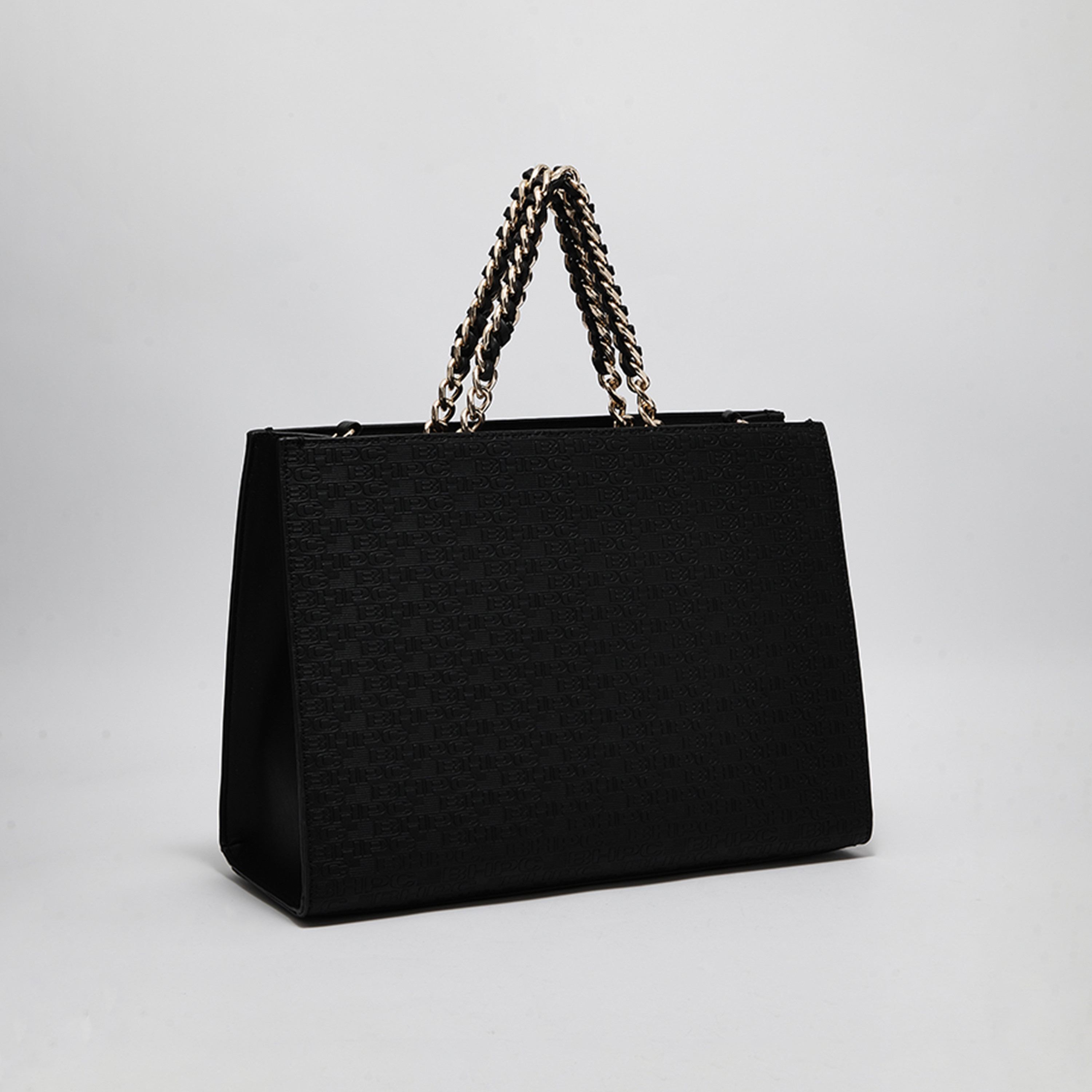 Black chain handle online tote bag