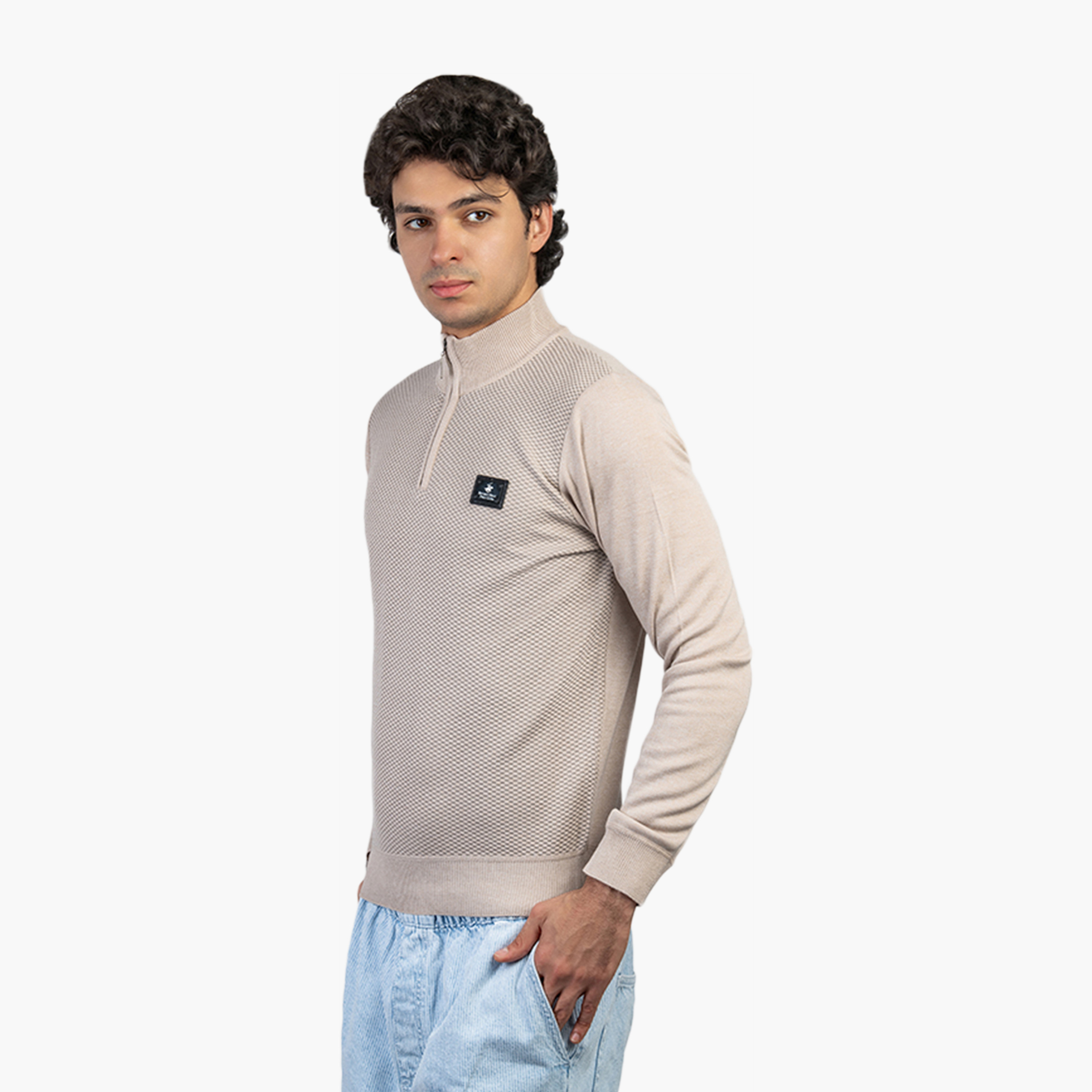 Beverly Hills Polo Club Textured High Neck Long Sleeves Men's Sweatshirt-men-winterwear-hoodiesandsweatshirts-image-2