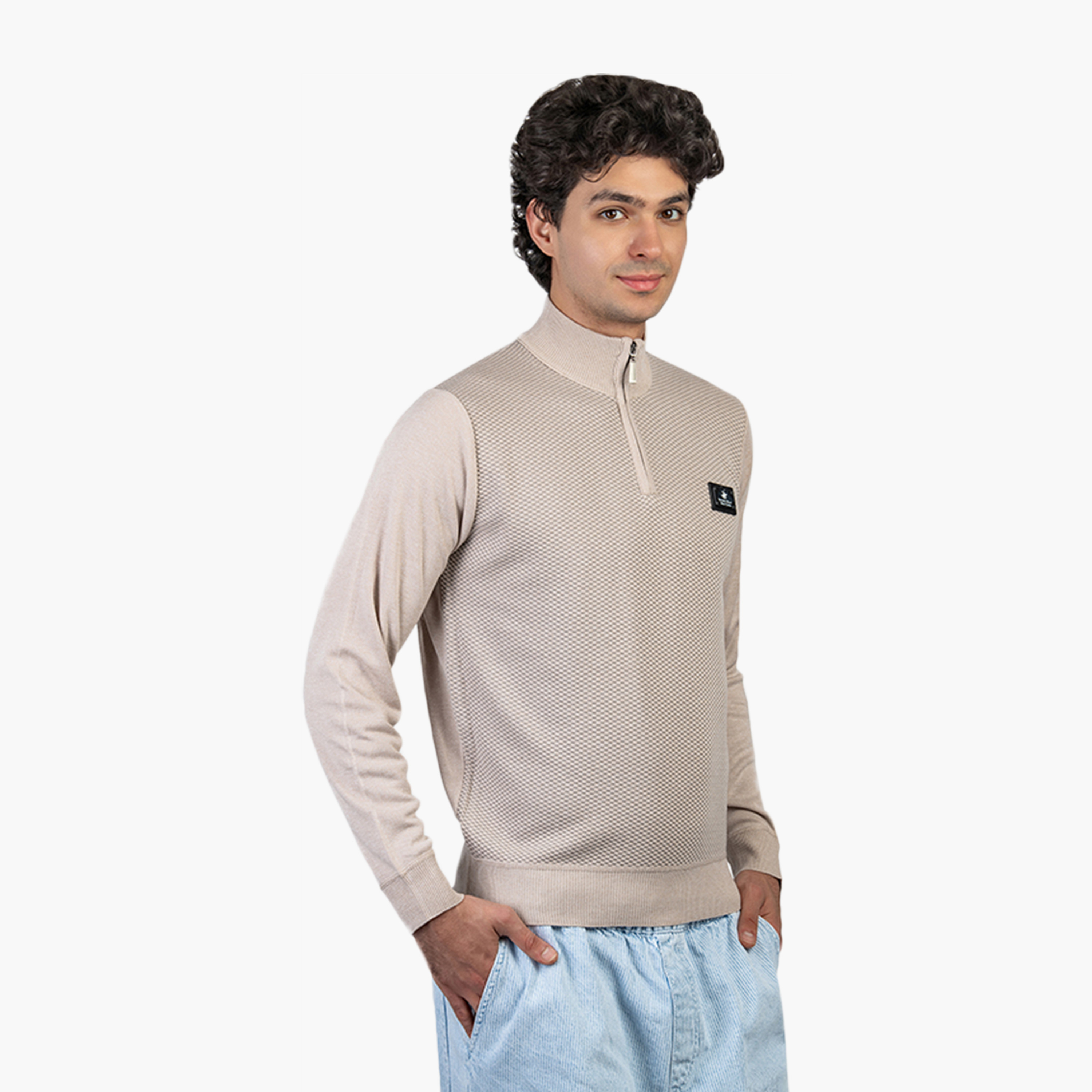 Beverly Hills Polo Club Textured High Neck Long Sleeves Men's Sweatshirt-men-winterwear-hoodiesandsweatshirts-image-3