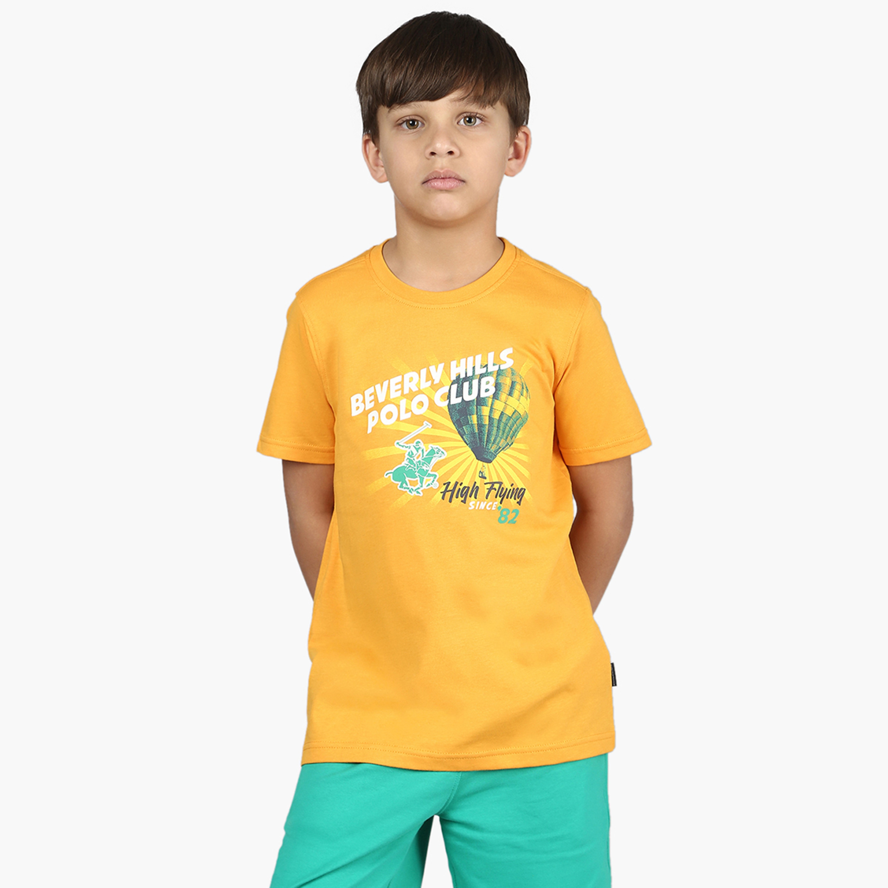 تيشيرت بأكمام قصيرة وياقة مستديرة وطبعات جرافيك من بيفرلي هيلز بولو كلوب-boys-clothing-tshirtsandpolos-image-1