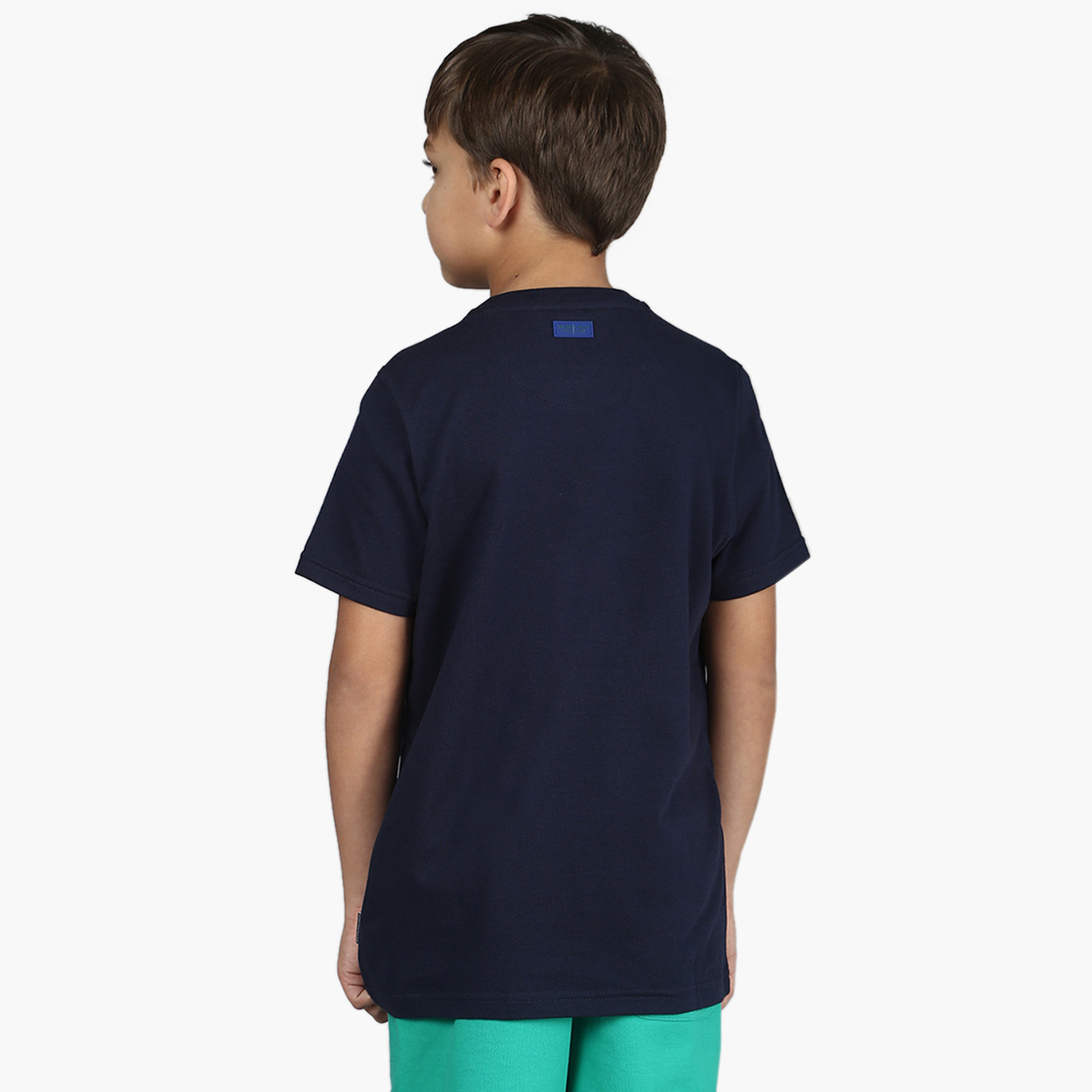 Beverly Hills Polo Club Typographic Print T-shirt with Crew Neck-boys-clothing-tshirtsandpolos-image-4