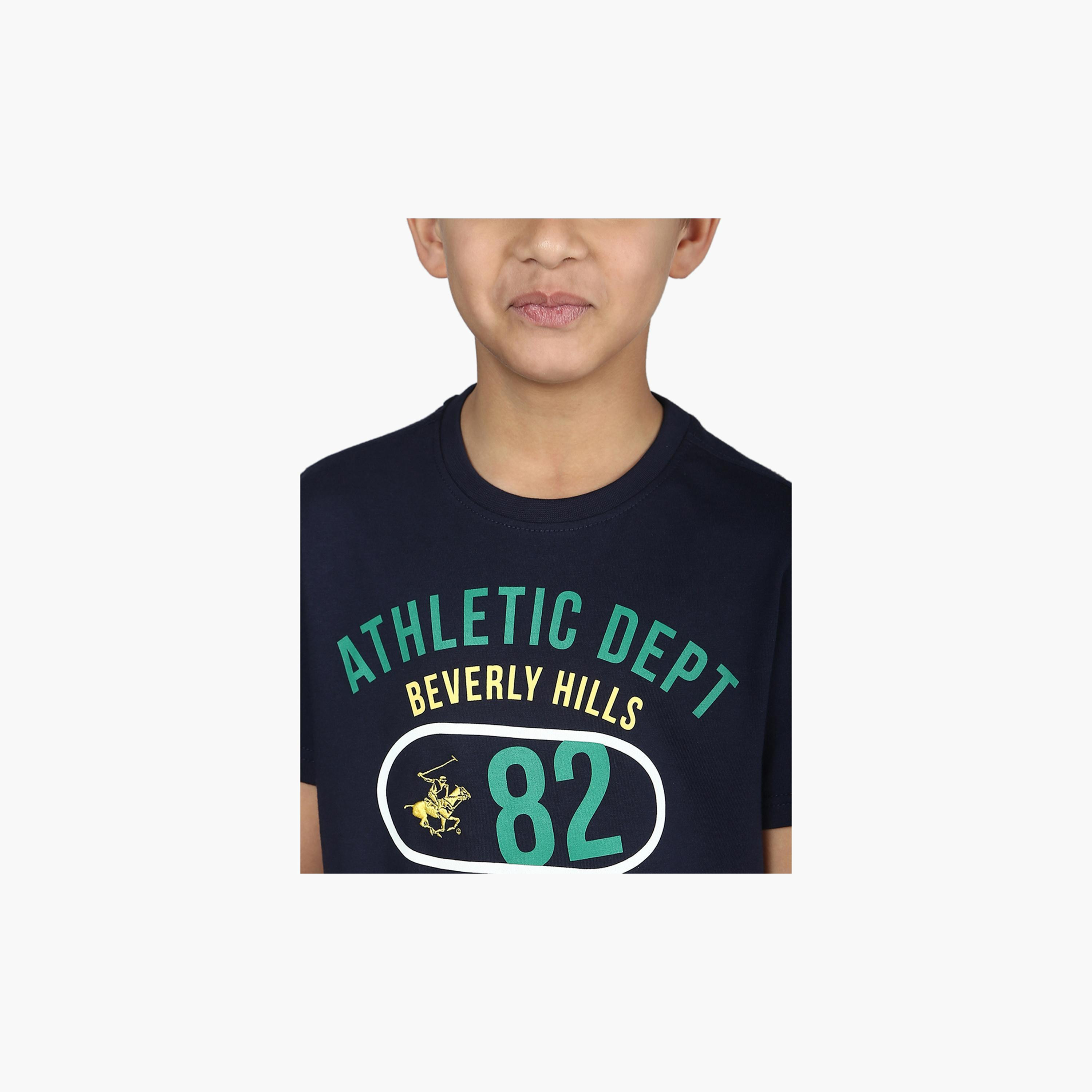تيشيرت بياقة ضيقة وطبعات تايبوجرافيك من بيفرلي هيلز بولو كلوب-boys-clothing-tshirtsandpolos-image-5