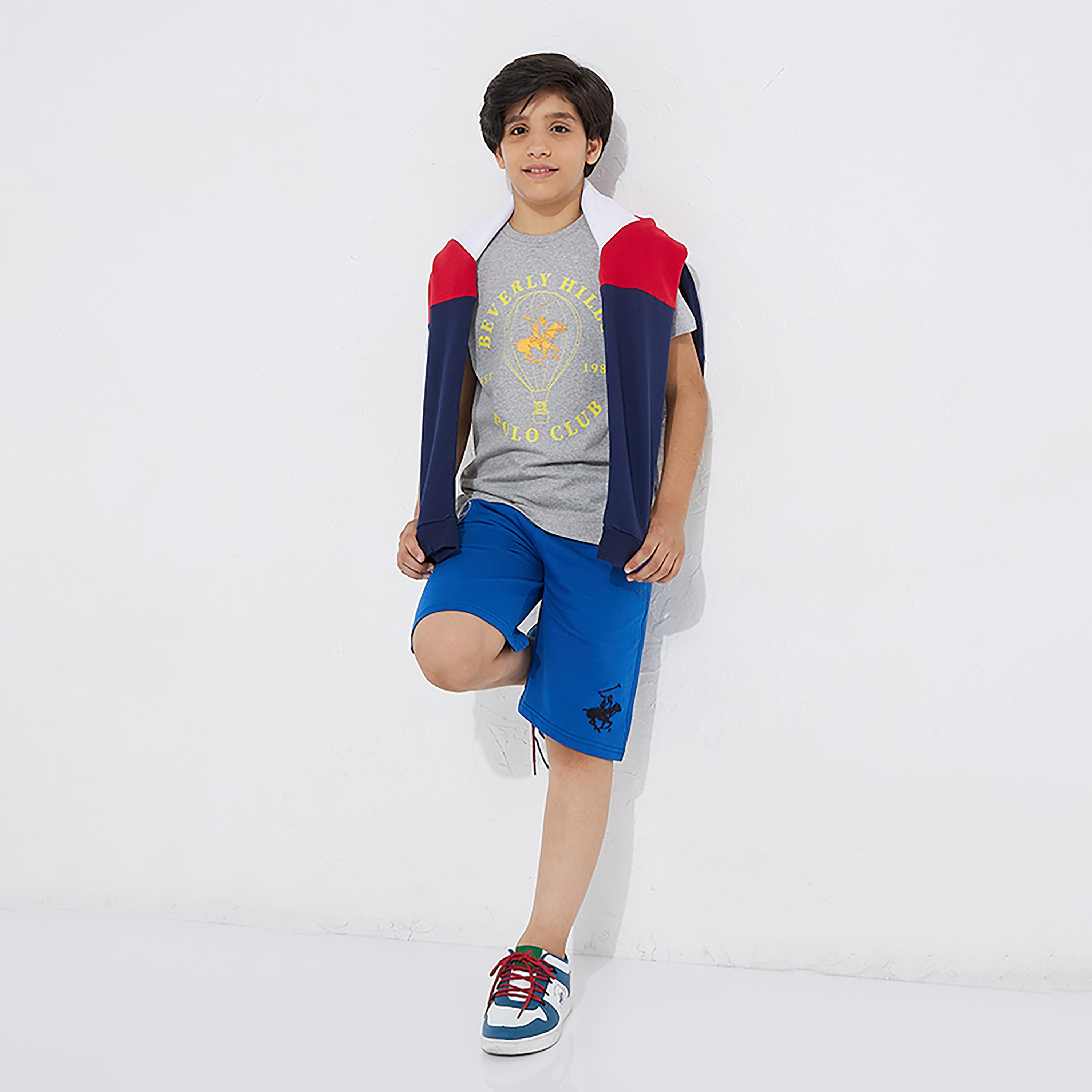 تيشيرت بأكمام قصيرة وياقة ضيقة وطبعات من بيفرلي هيلز بولو كلوب-boys-clothing-tshirtsandpolos-image-8