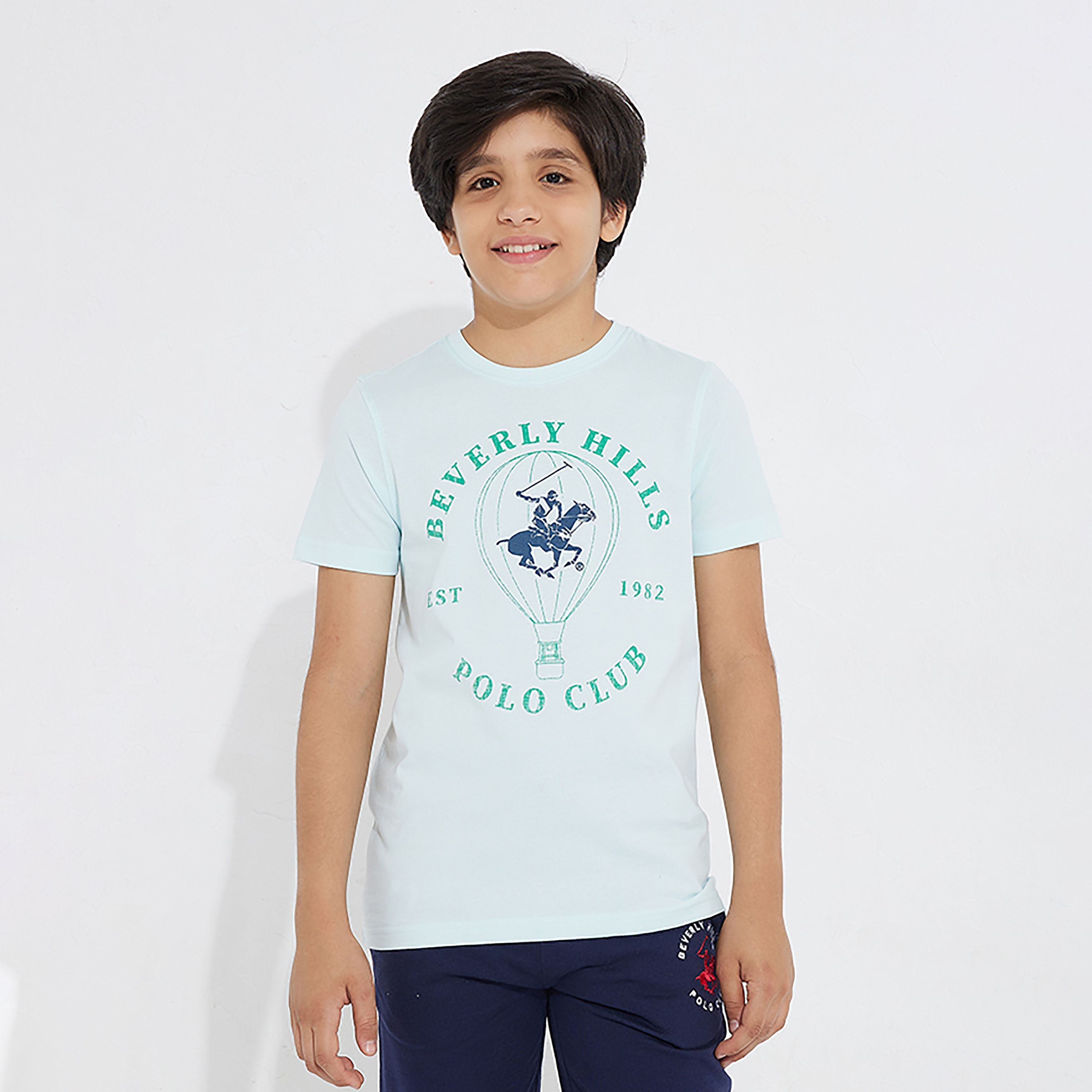 تيشيرت بأكمام قصيرة وياقة ضيقة وطبعات من بيفرلي هيلز بولو كلوب-boys-clothing-tshirtsandpolos-image-9