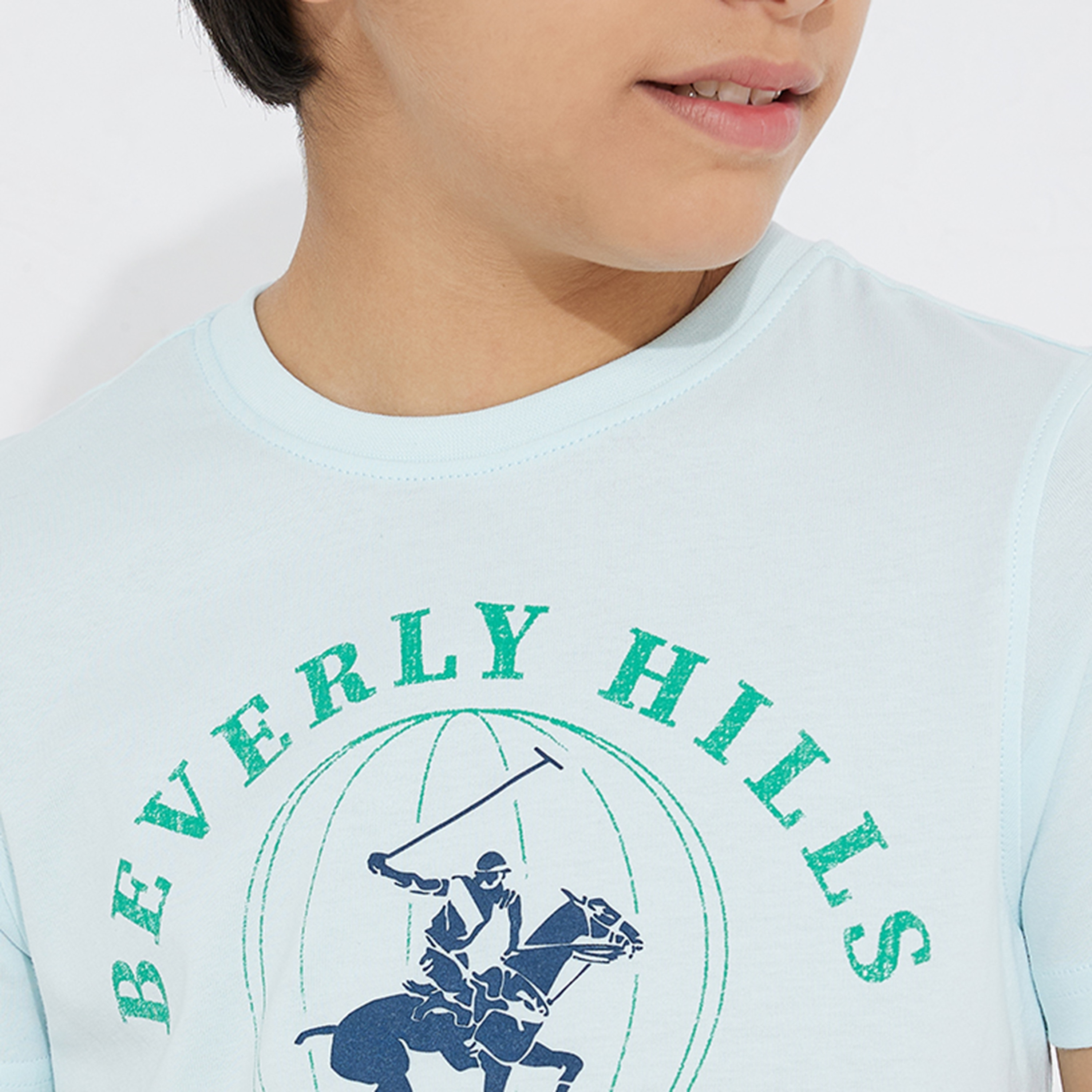 تيشيرت بأكمام قصيرة وياقة ضيقة وطبعات من بيفرلي هيلز بولو كلوب-boys-clothing-tshirtsandpolos-image-11