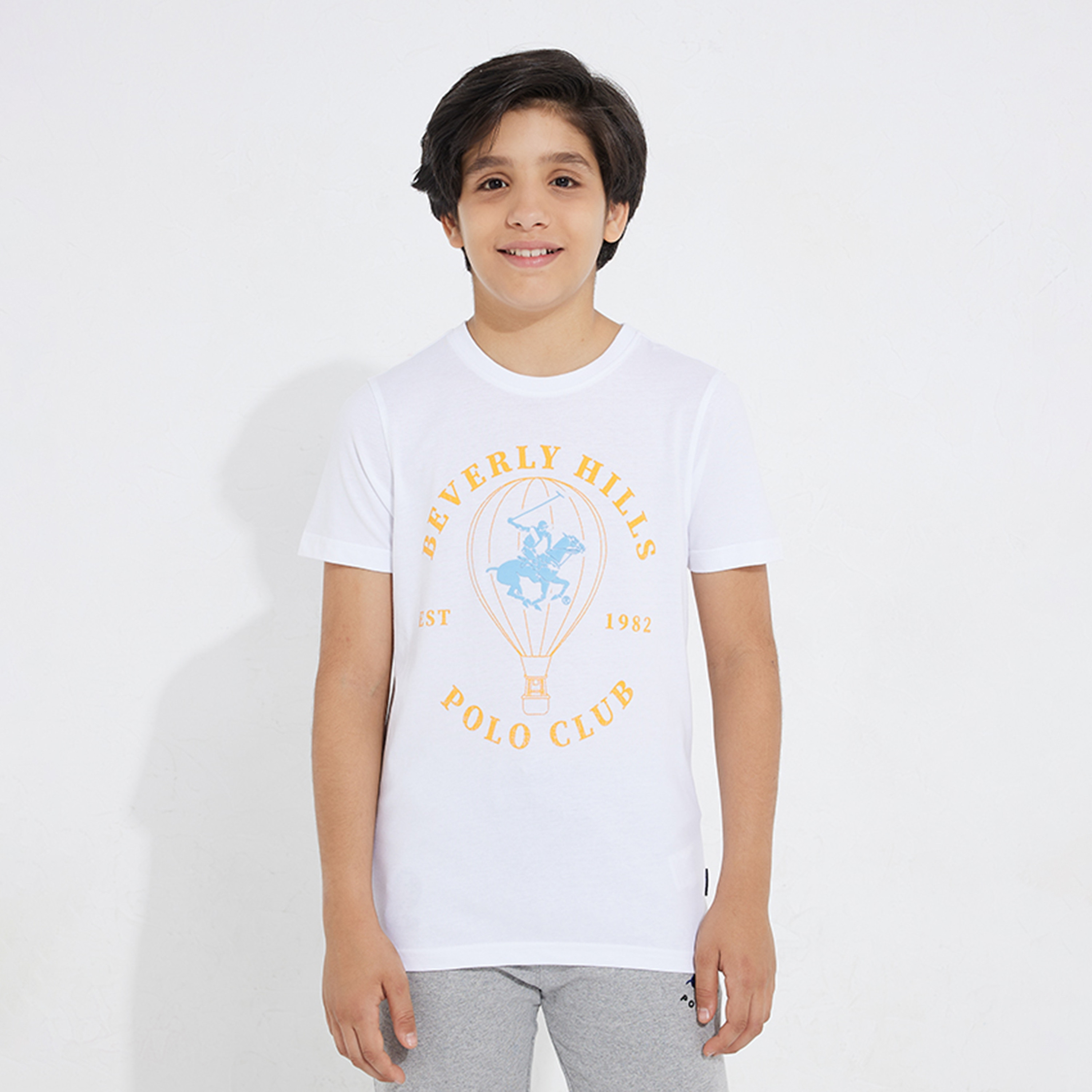تيشيرت بأكمام قصيرة وياقة ضيقة وطبعات من بيفرلي هيلز بولو كلوب-boys-clothing-tshirtsandpolos-image-13
