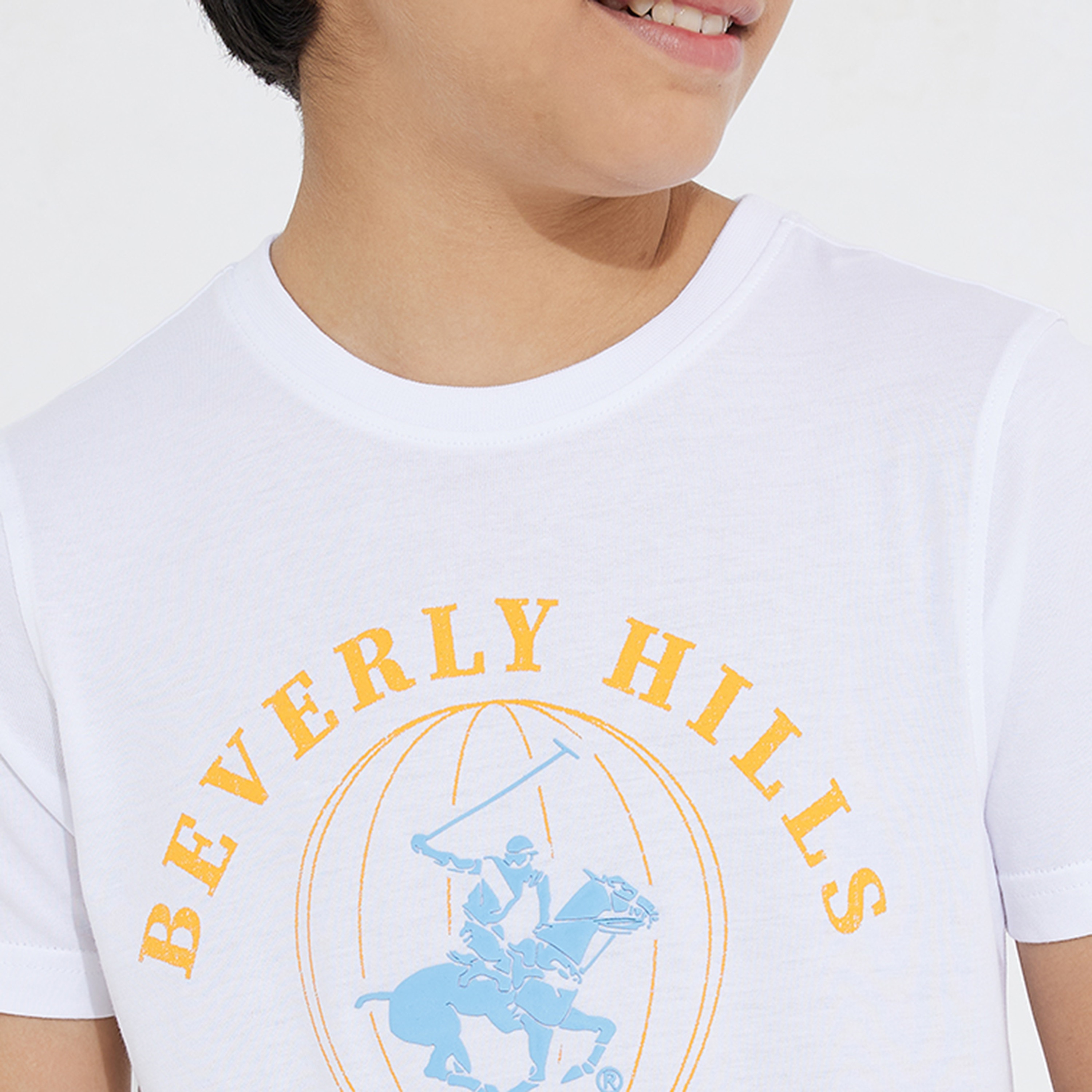 تيشيرت بأكمام قصيرة وياقة ضيقة وطبعات من بيفرلي هيلز بولو كلوب-boys-clothing-tshirtsandpolos-image-15