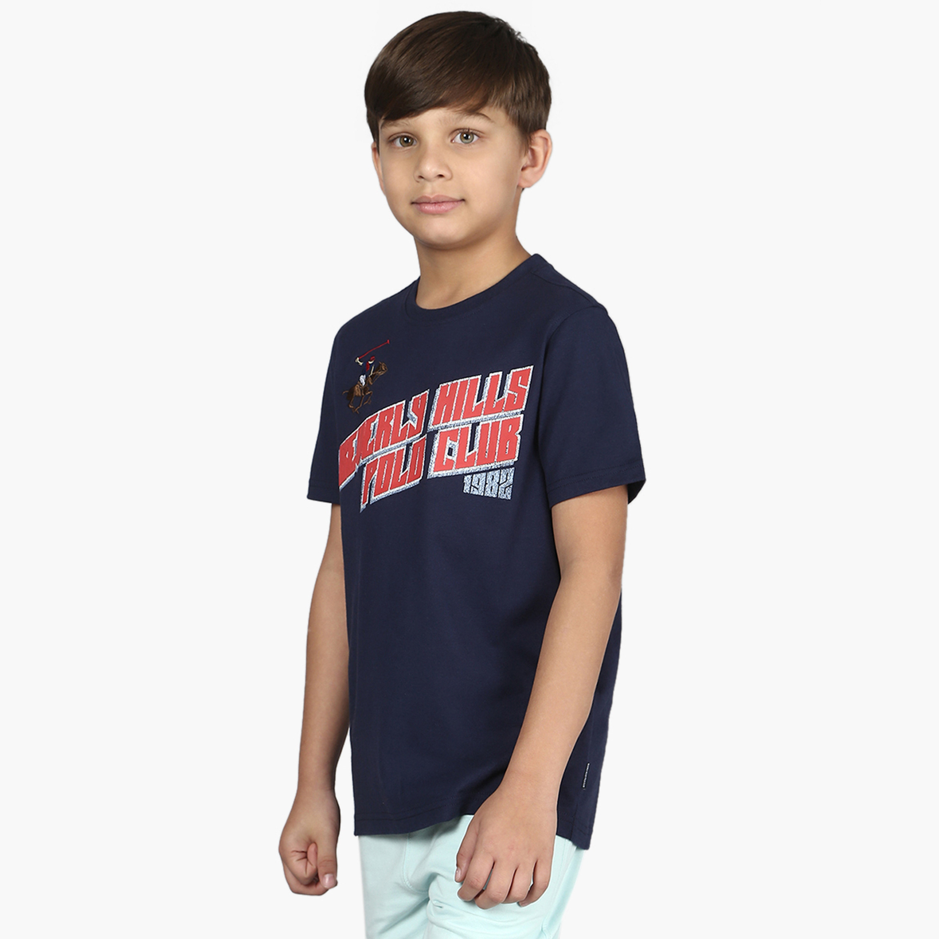 Beverly Hills Polo Club Embroidered T-shirt with Short Sleeves-boys-clothing-tshirtsandpolos-image-2