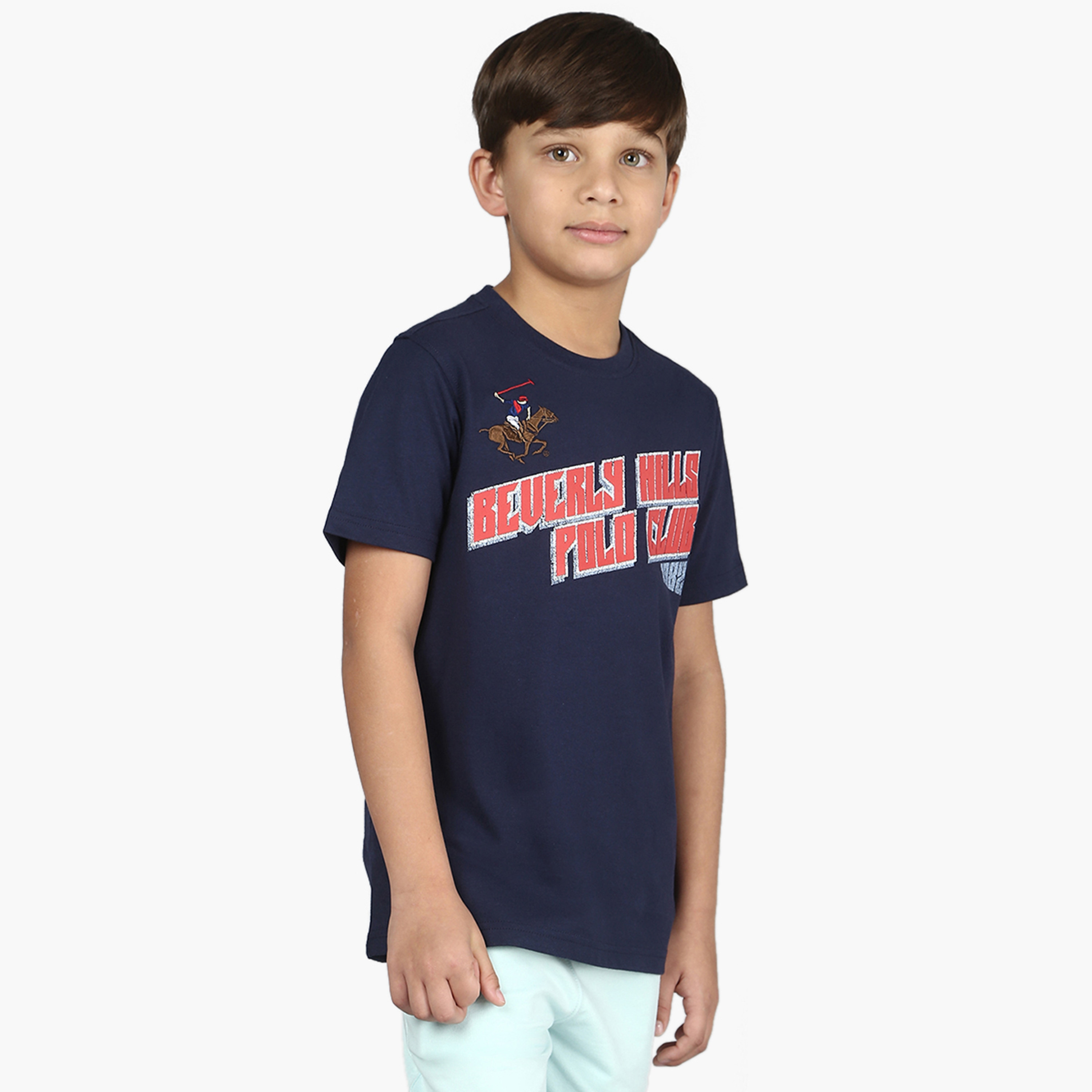Beverly Hills Polo Club Embroidered T-shirt with Short Sleeves-boys-clothing-tshirtsandpolos-image-3
