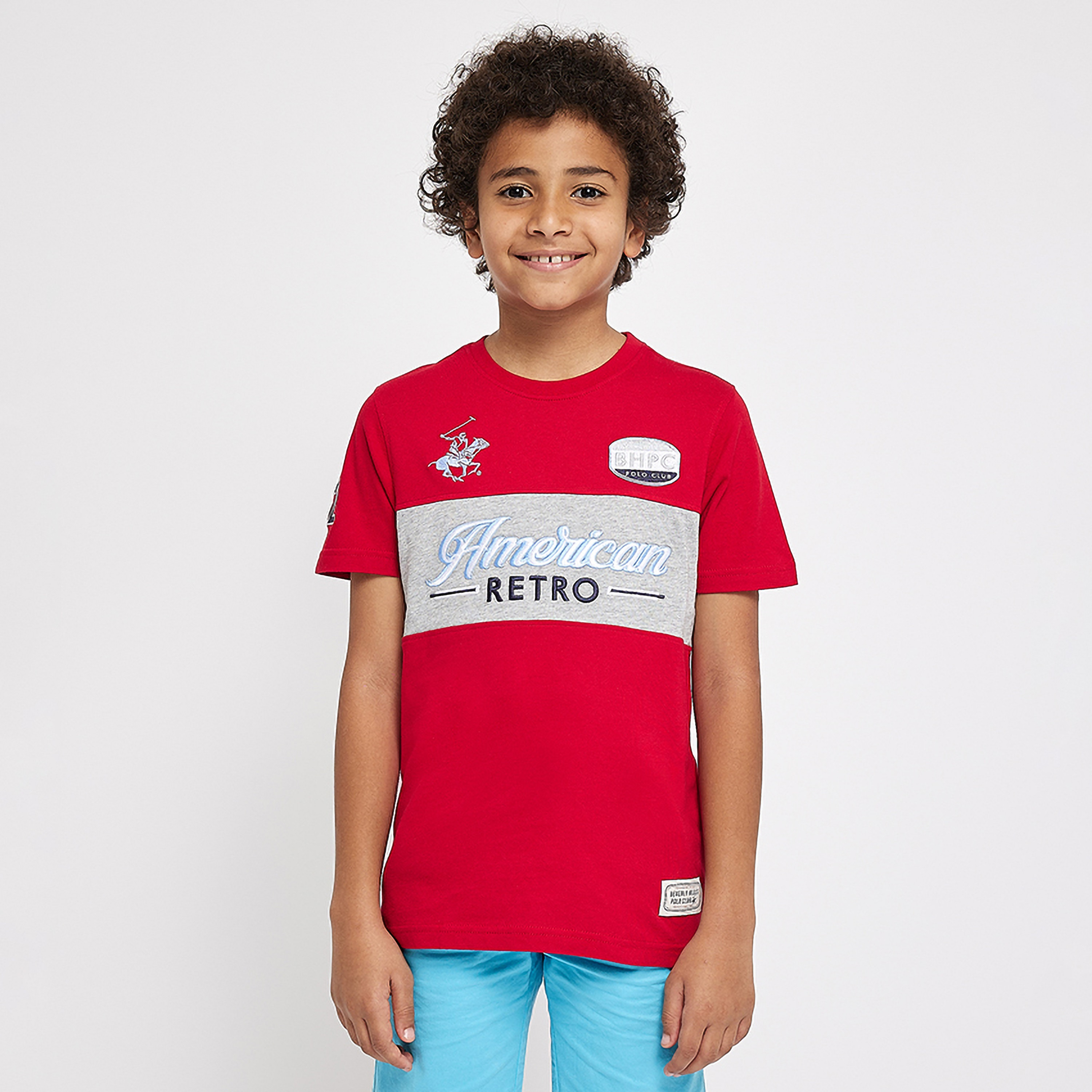 Buy Beverly Hills Polo Club Printed Short Sleeves T Shirt Online Babyshop UAE